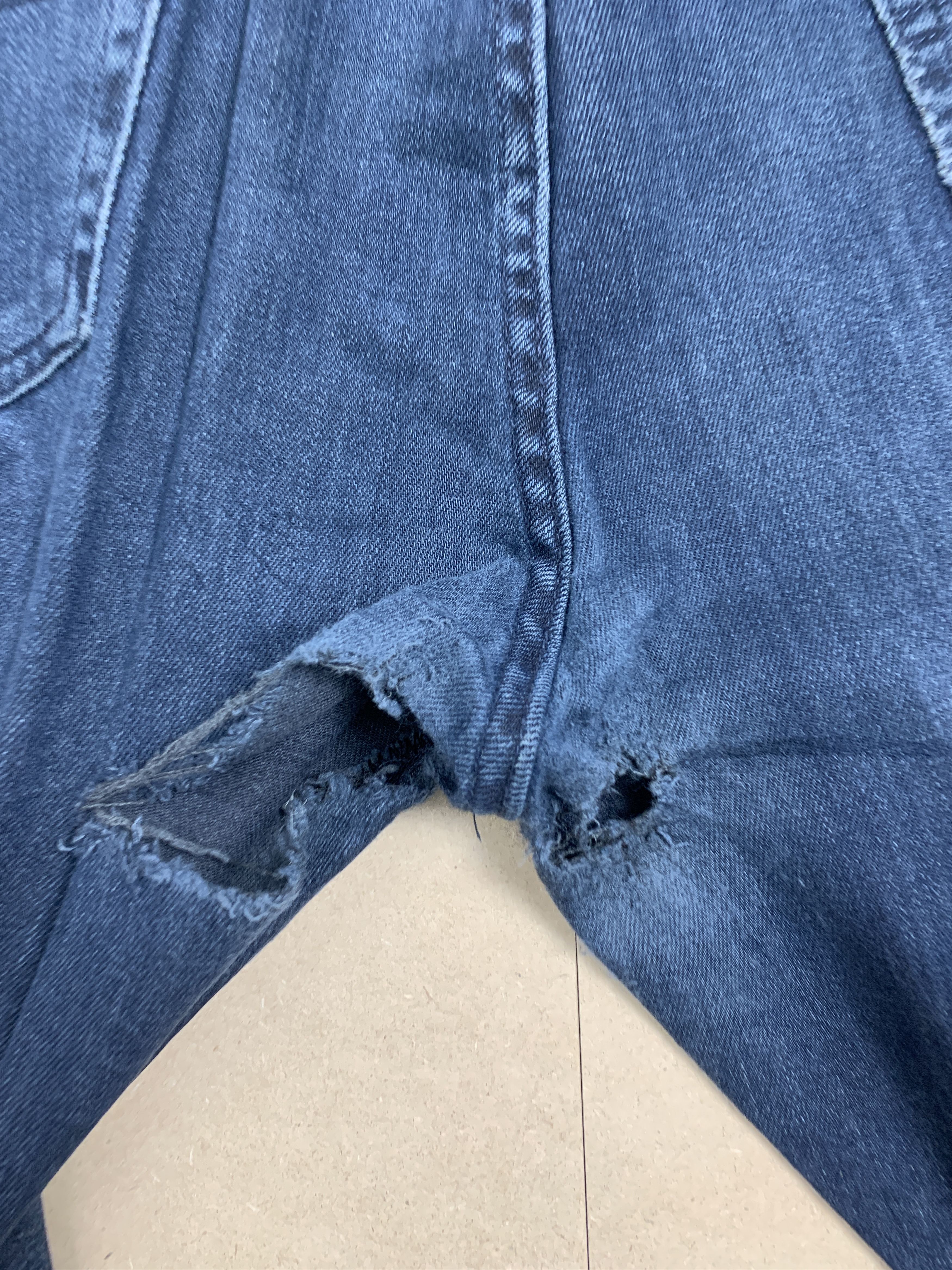Levi's × Vintage Vintage Levis 502 MId Skinny Distressed Blue Jeans Size US 40 / EU 56 - 7 Thumbnail