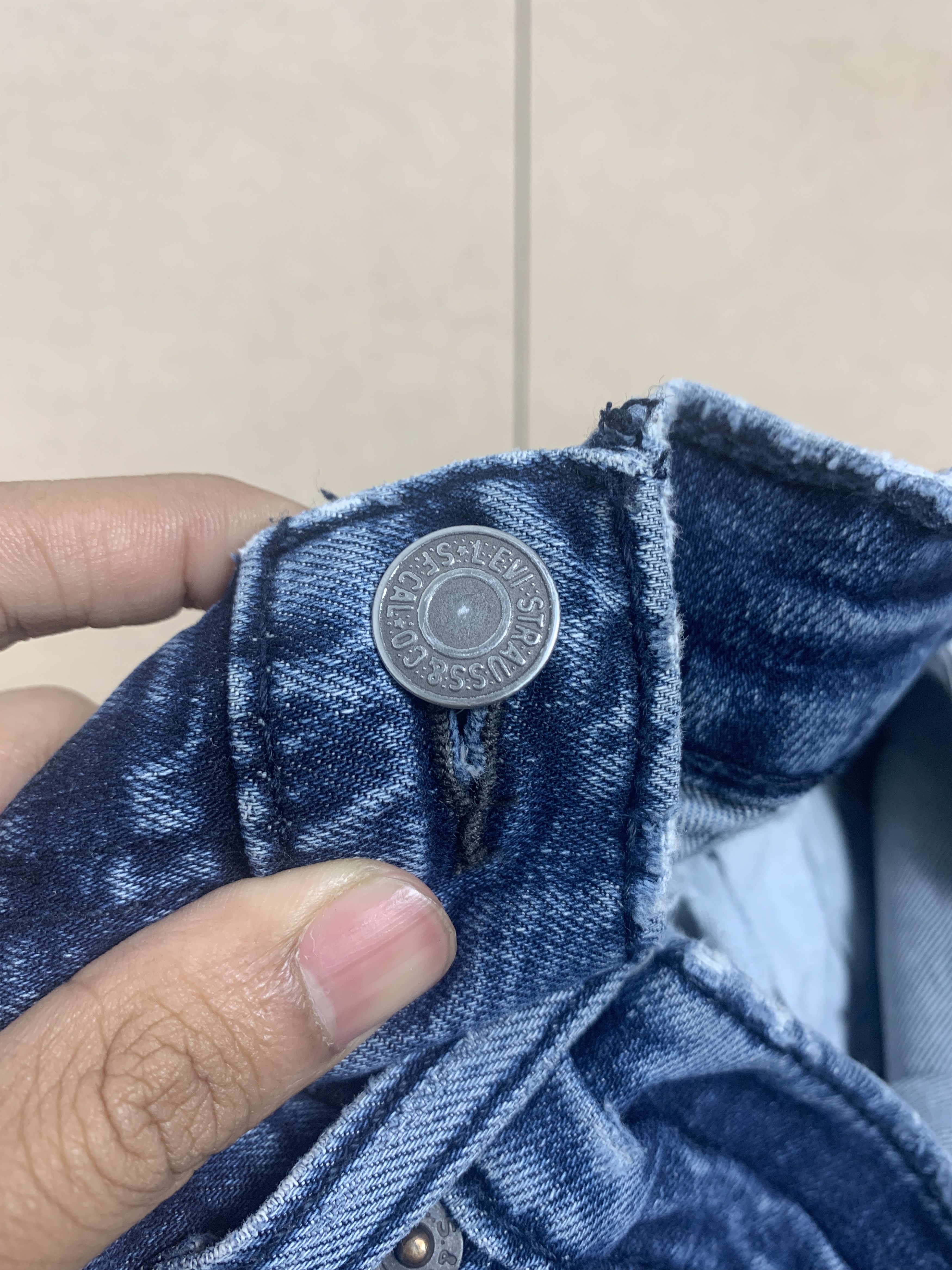 Levi's Vintage Levis 513 Straight Cut Faded Blue Jeans Size 31" - 18 Thumbnail