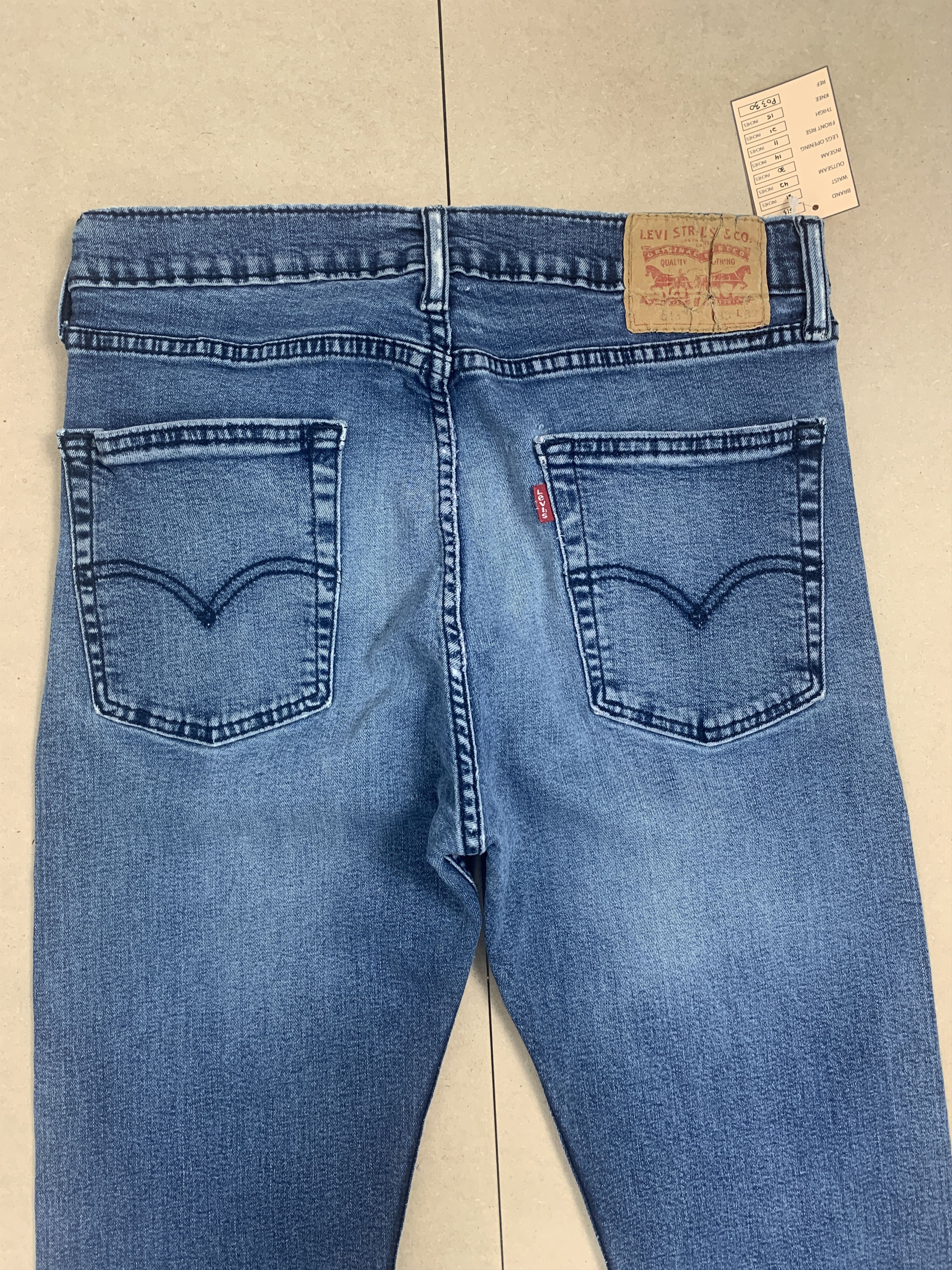 Levi's Vintage Levis 513 Straight Cut Faded Blue Jeans Size 31" - 6 Thumbnail