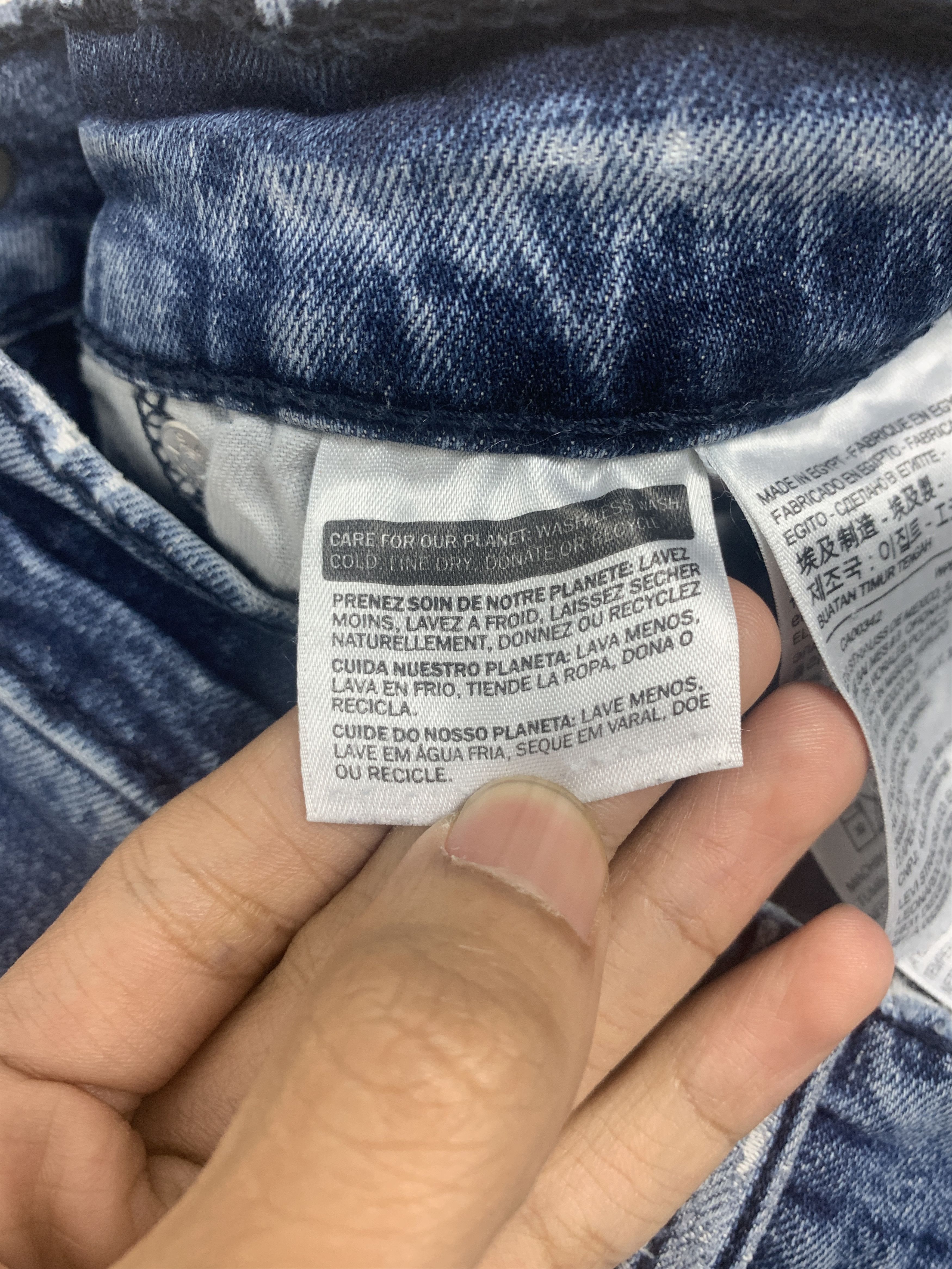 Levi's Vintage Levis 513 Straight Cut Faded Blue Jeans Size 31" - 10 Thumbnail
