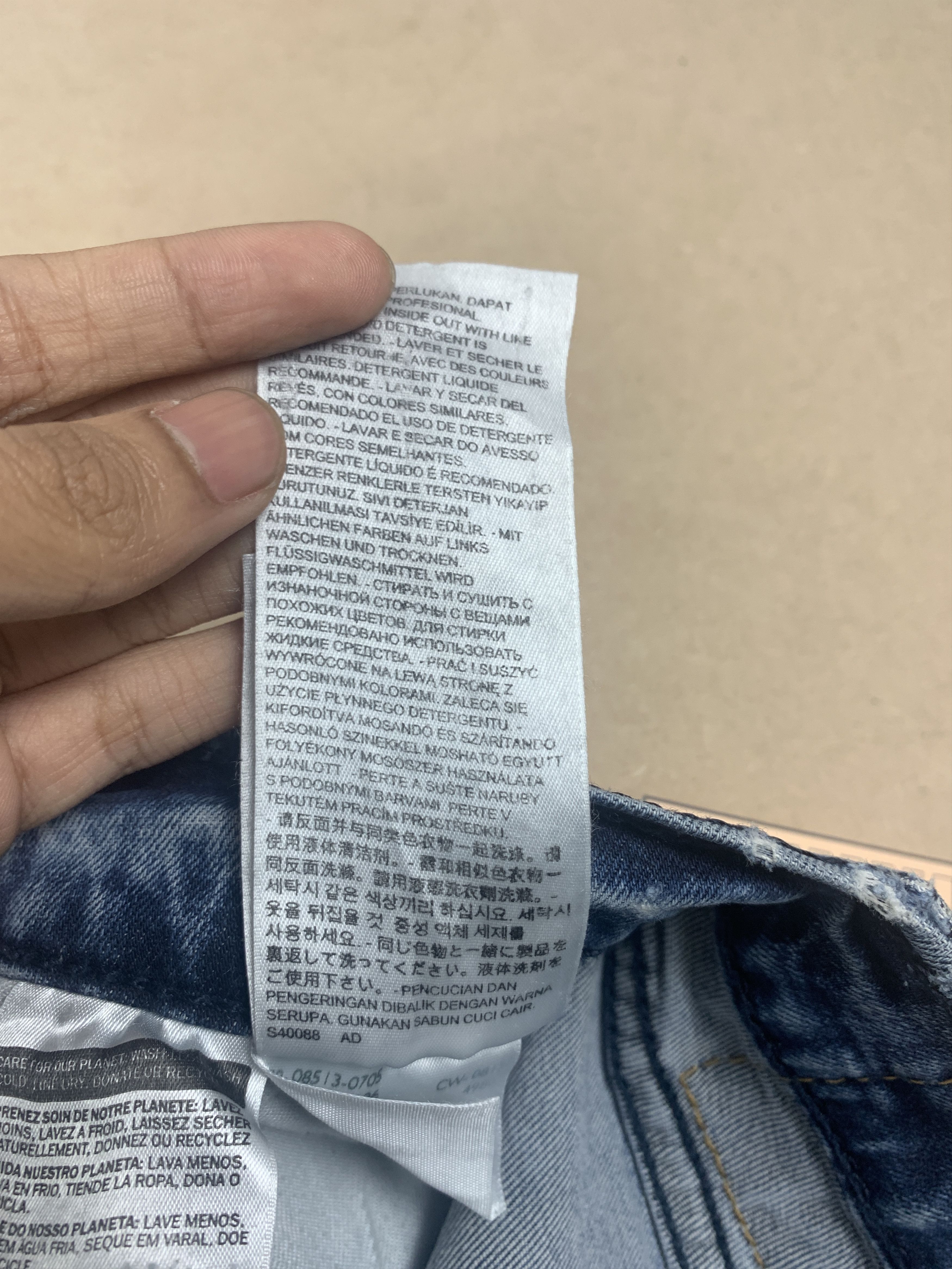 Levi's Vintage Levis 513 Straight Cut Faded Blue Jeans Size 31" - 15 Thumbnail
