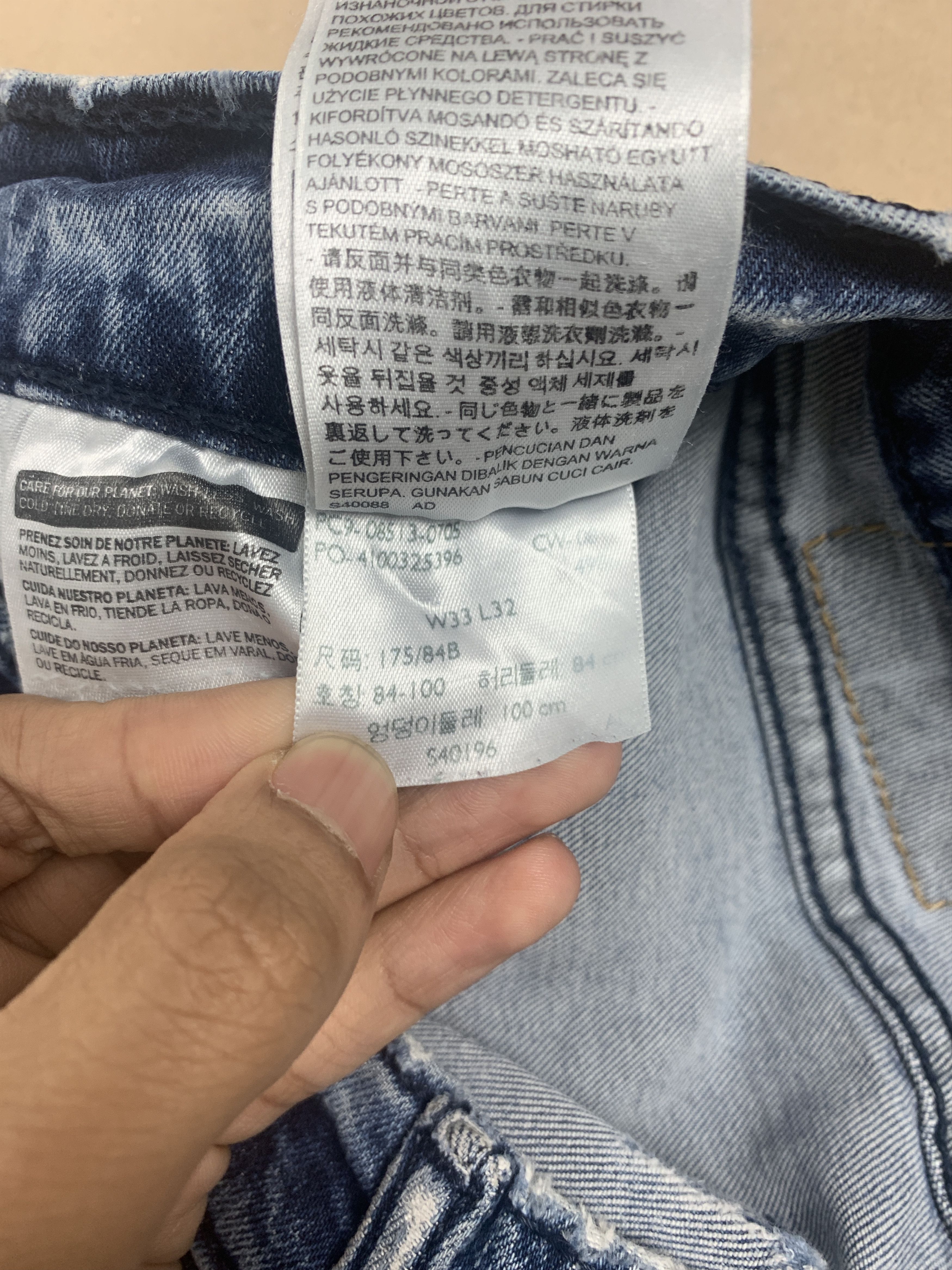 Levi's Vintage Levis 513 Straight Cut Faded Blue Jeans Size 31" - 16 Thumbnail