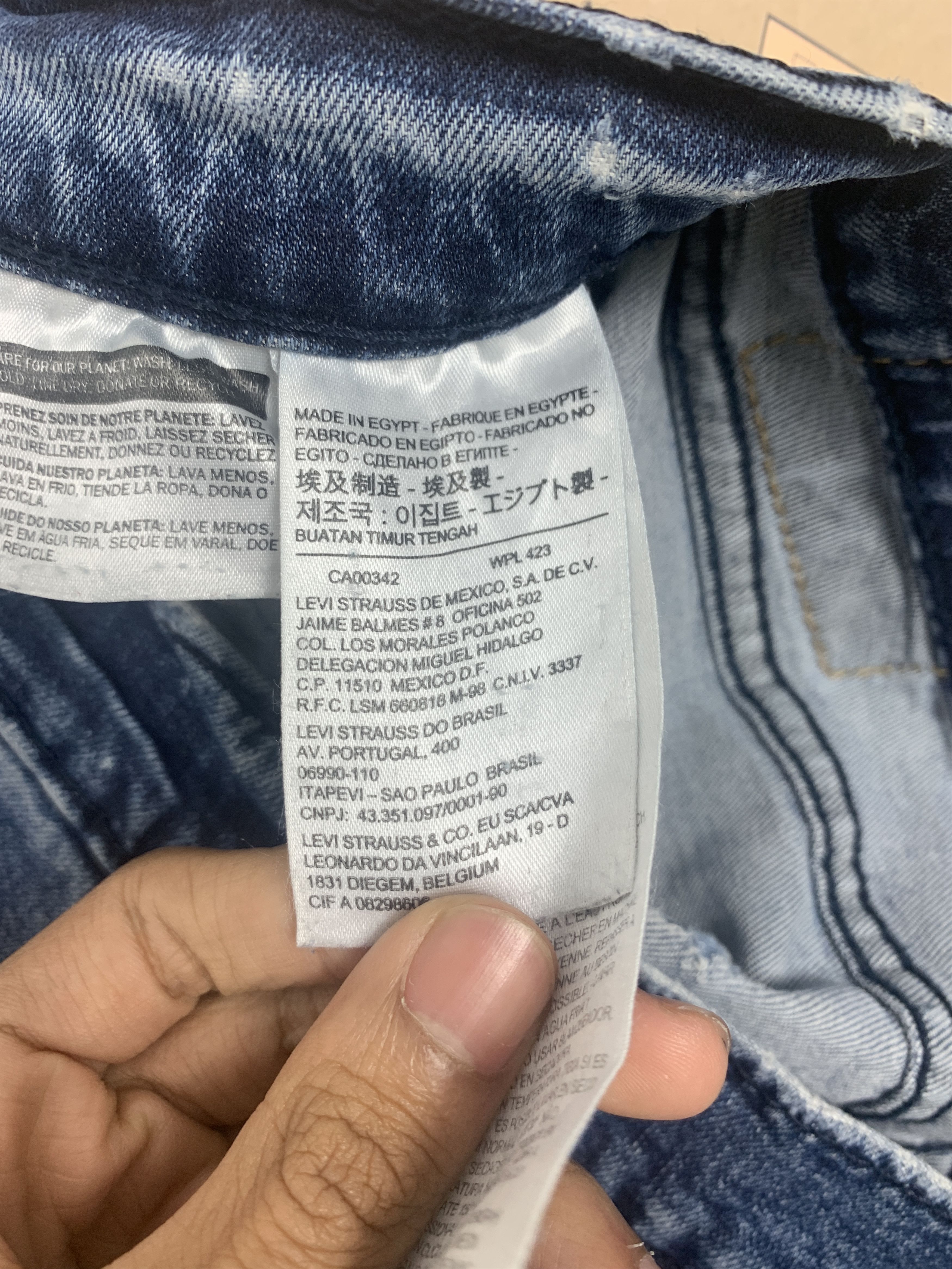 Levi's Vintage Levis 513 Straight Cut Faded Blue Jeans Size 31" - 12 Thumbnail