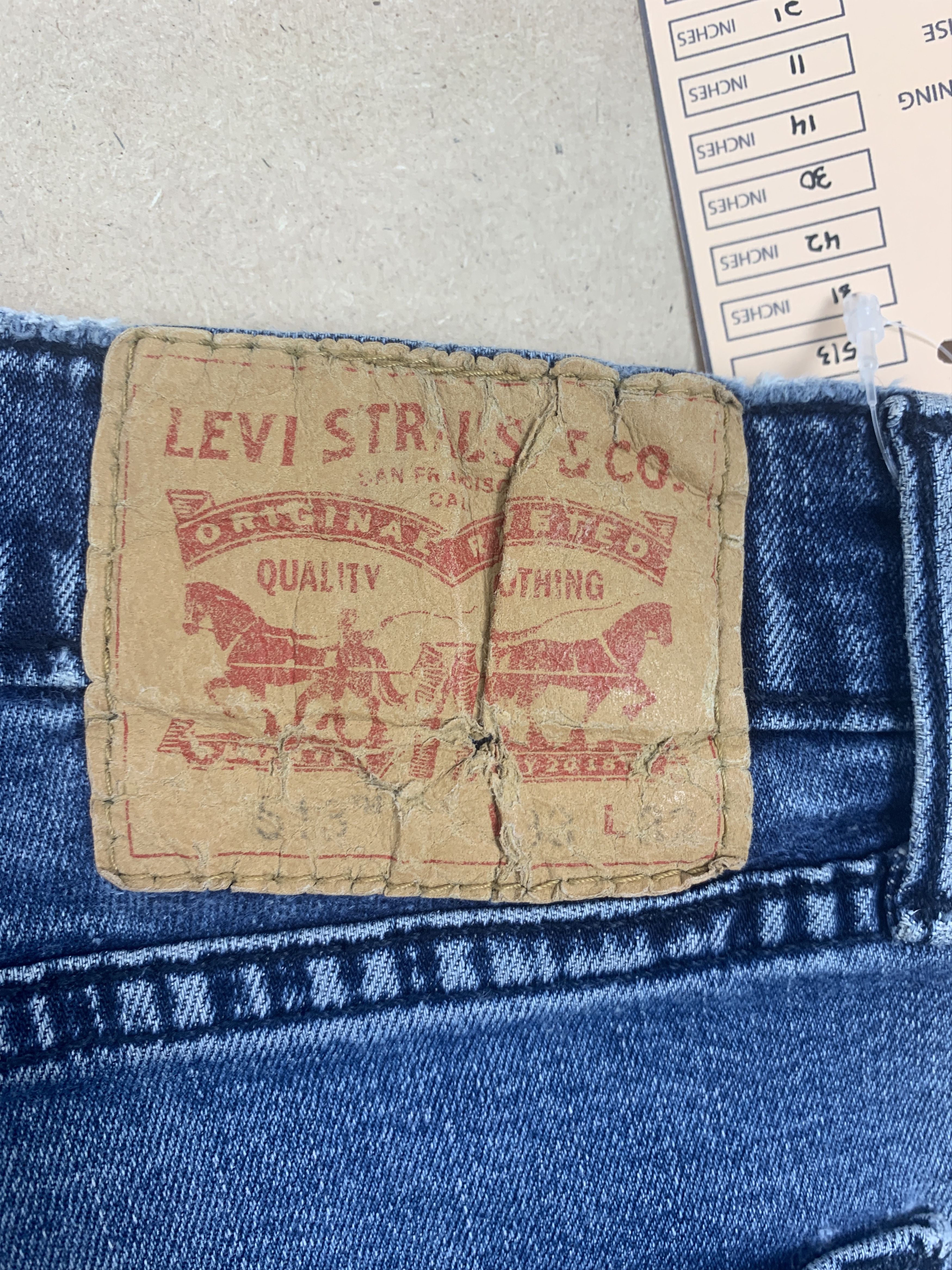 Levi's Vintage Levis 513 Straight Cut Faded Blue Jeans Size 31" - 7 Thumbnail
