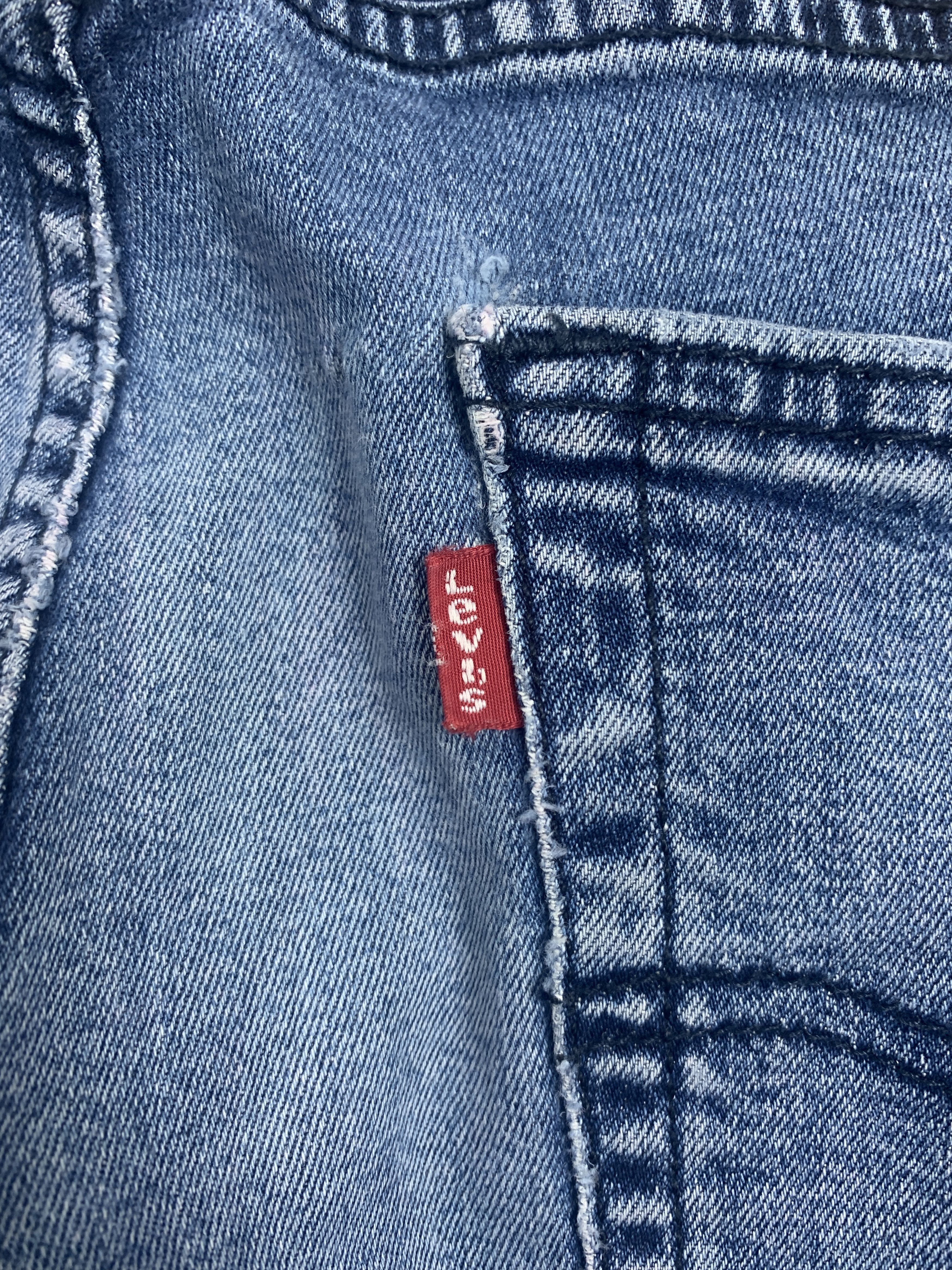 Levi's Vintage Levis 513 Straight Cut Faded Blue Jeans Size 31" - 8 Thumbnail