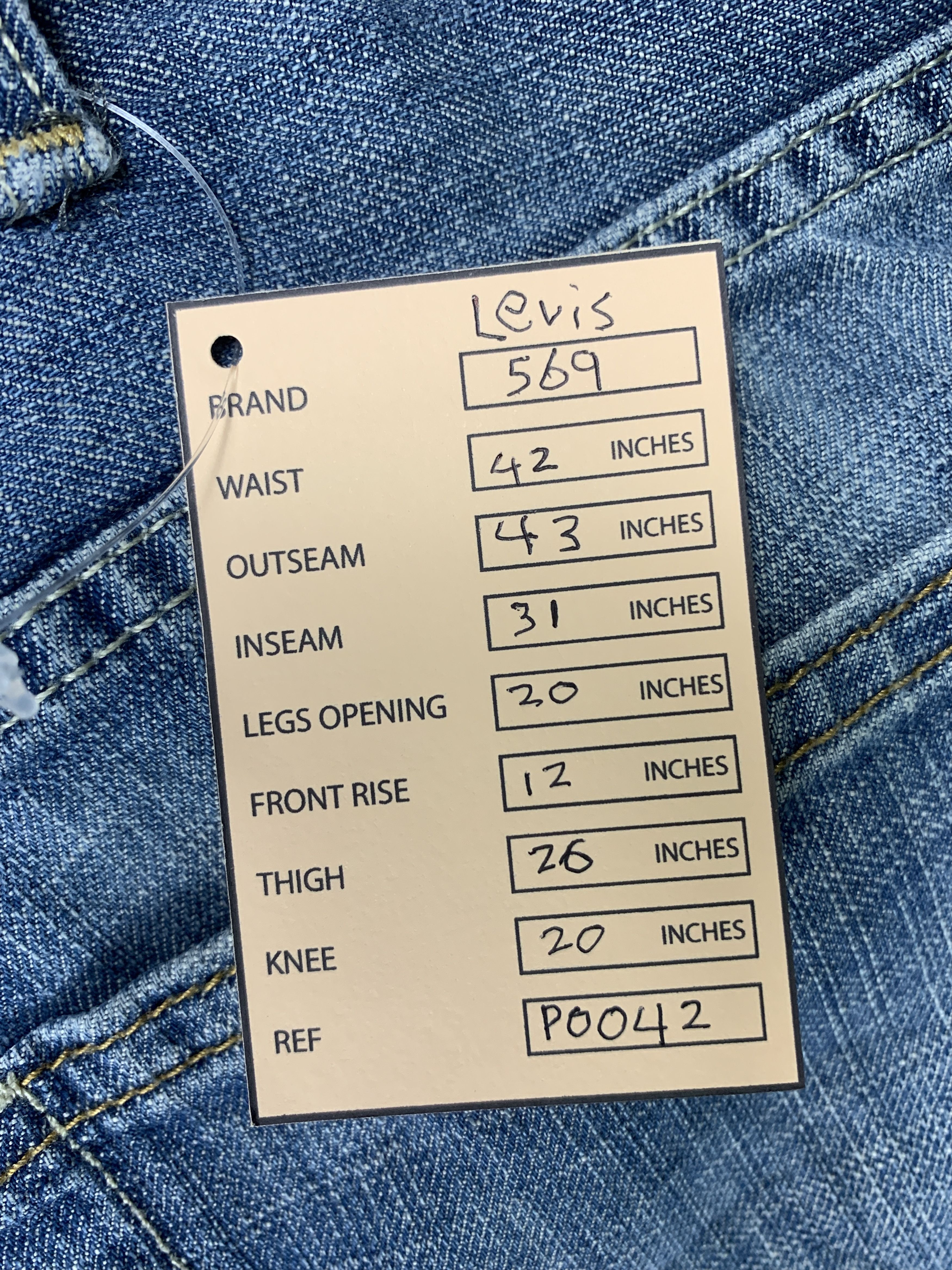 Levi's Vintage LEVIS 569 Distress Straight Cut Jeans Size US 42 / EU 58 - 19 Thumbnail