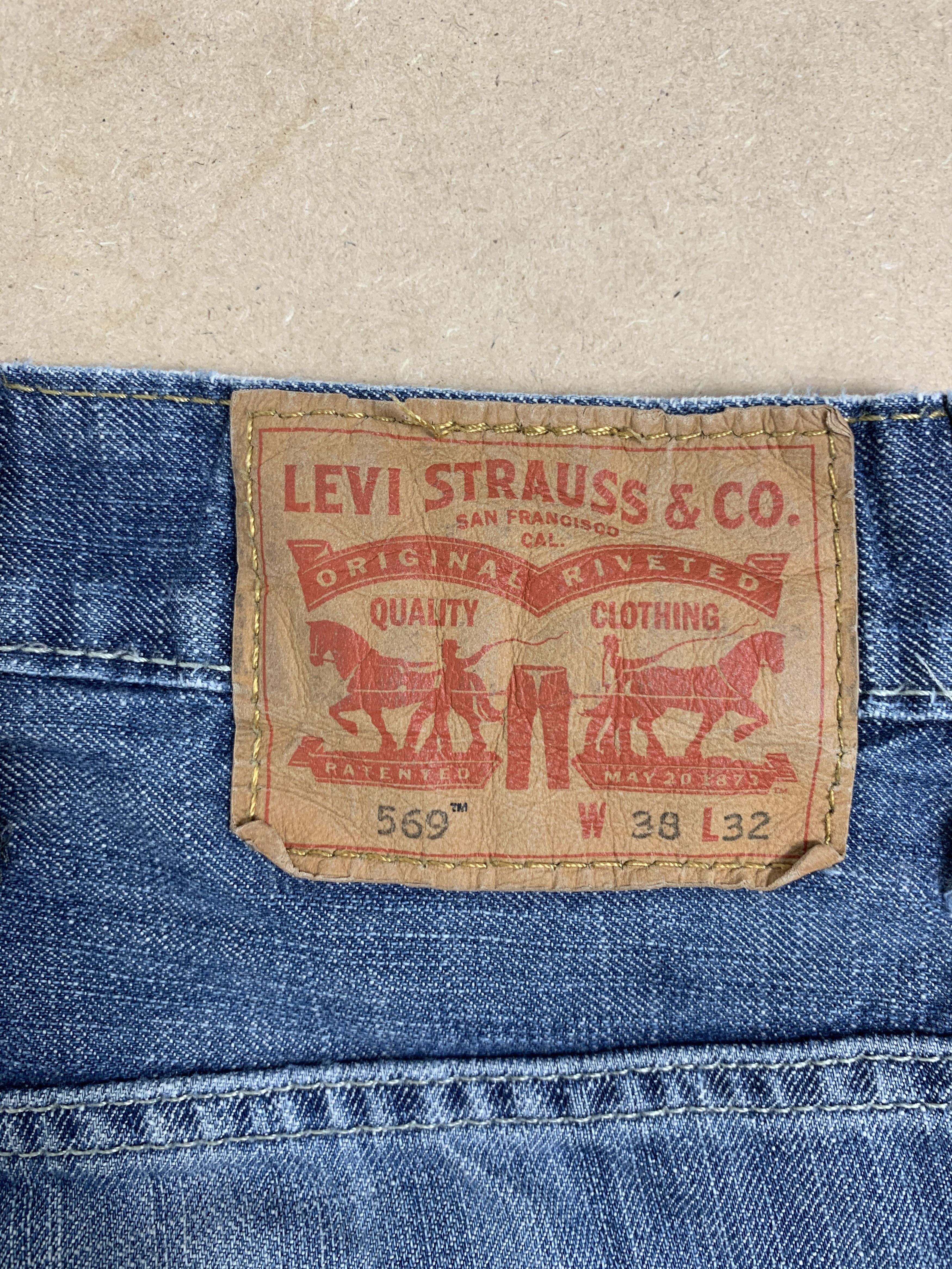Levi's Vintage LEVIS 569 Distress Straight Cut Jeans Size US 42 / EU 58 - 7 Thumbnail