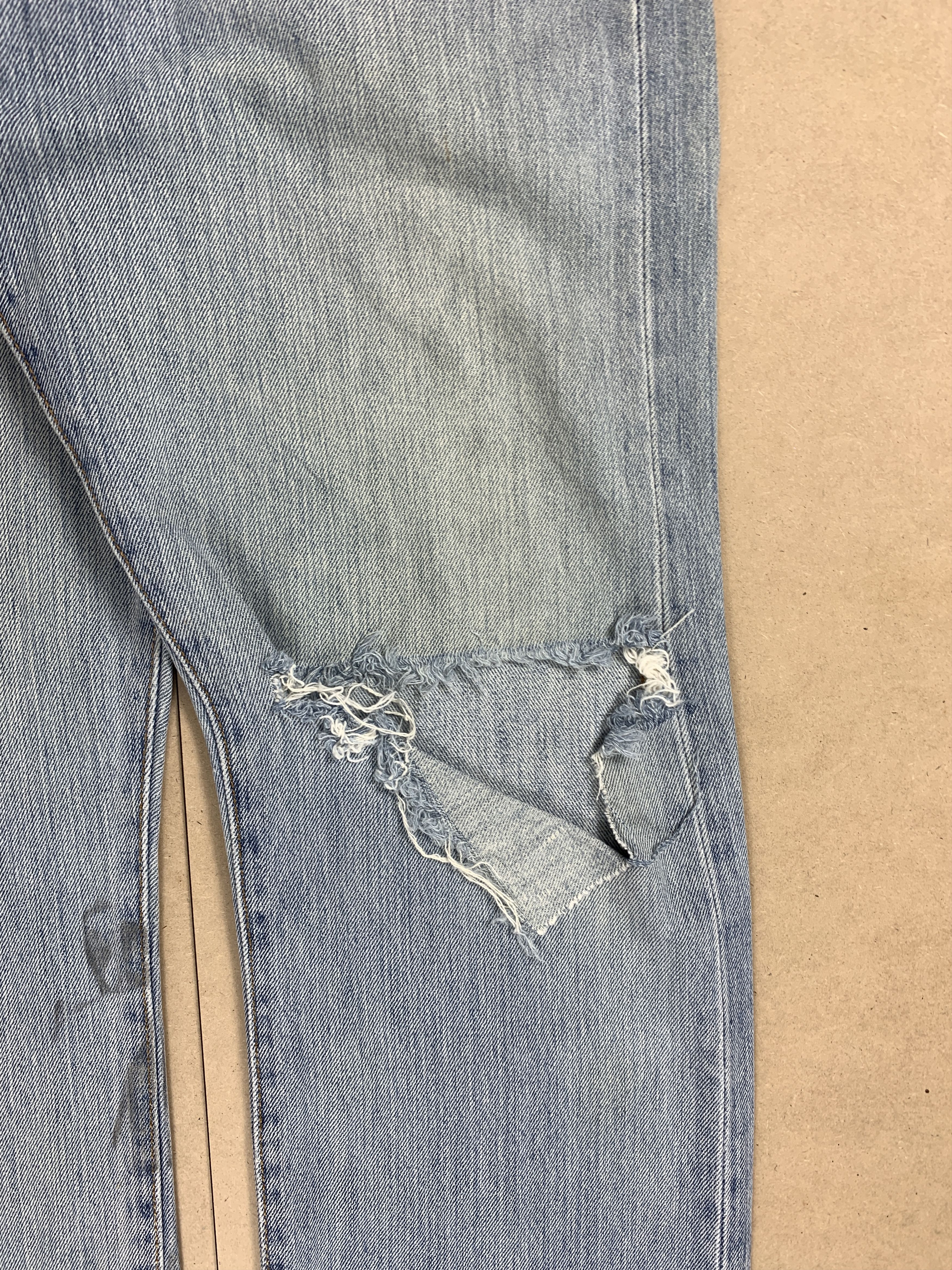 Levi's × Vintage Vintage 501 Levi's Tag Missing Distressed Faded Straight Cut Size US 34 / EU 50 - 3 Thumbnail