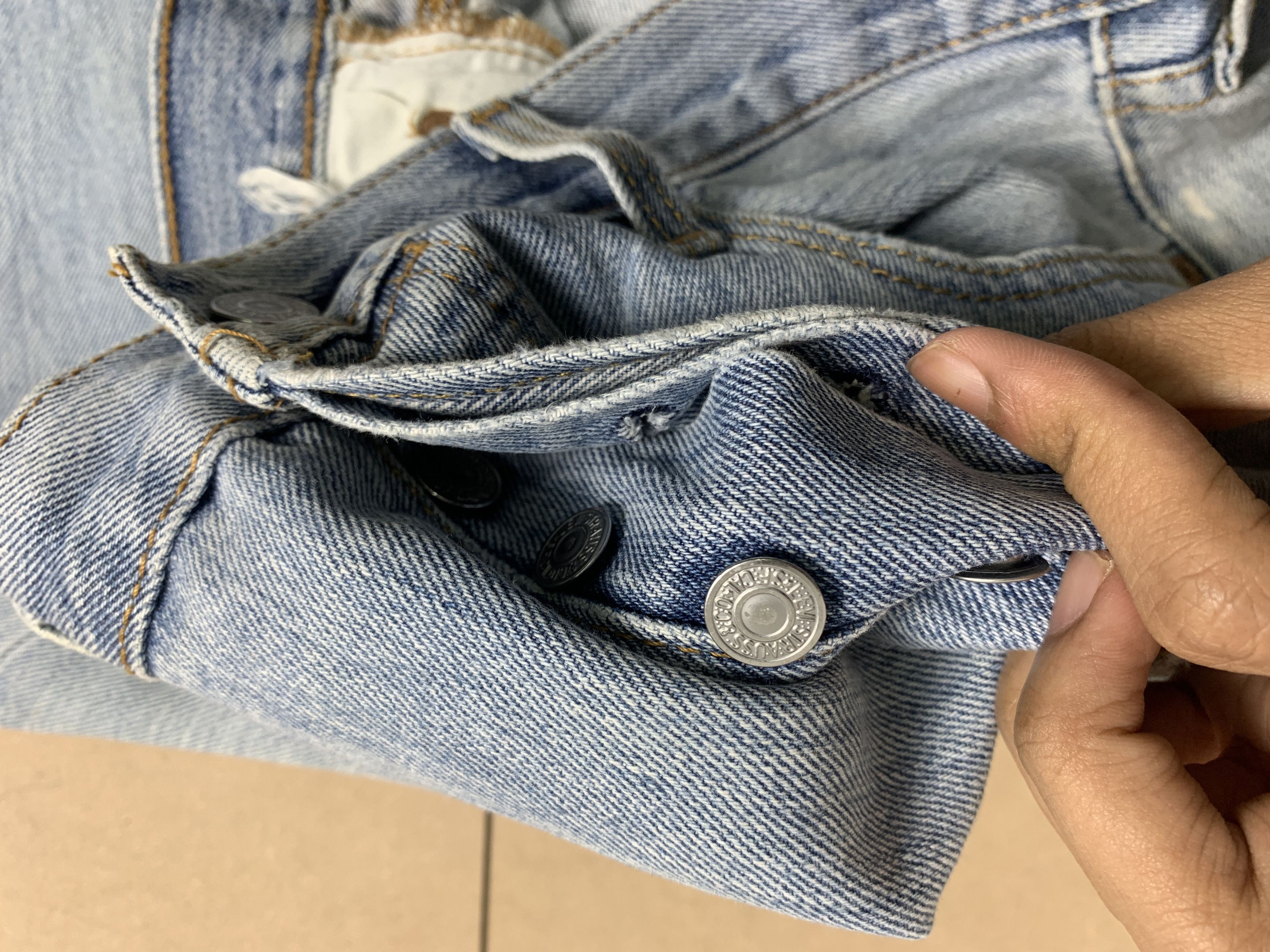 Levi's × Vintage Vintage 501 Levi's Tag Missing Distressed Faded Straight Cut Size US 34 / EU 50 - 14 Thumbnail