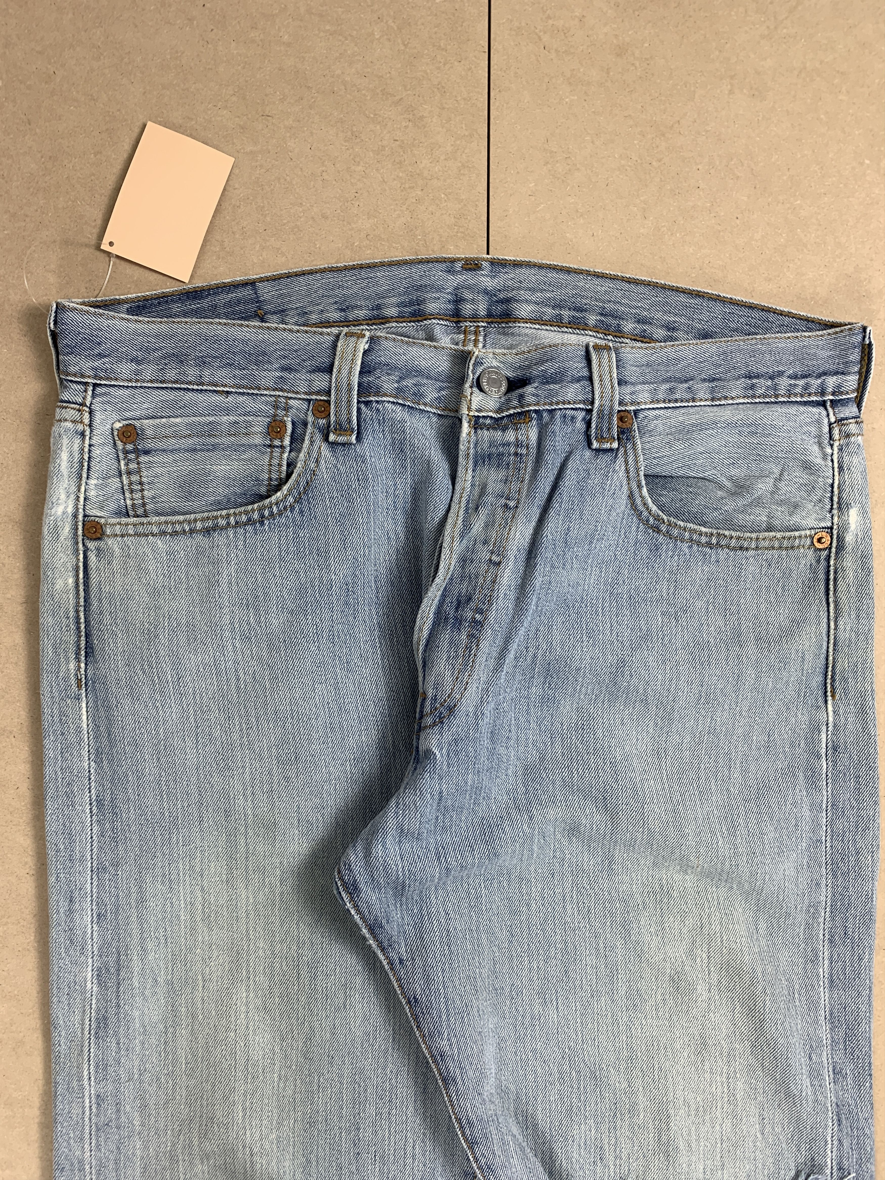 Levi's × Vintage Vintage 501 Levi's Tag Missing Distressed Faded Straight Cut Size US 34 / EU 50 - 2 Thumbnail