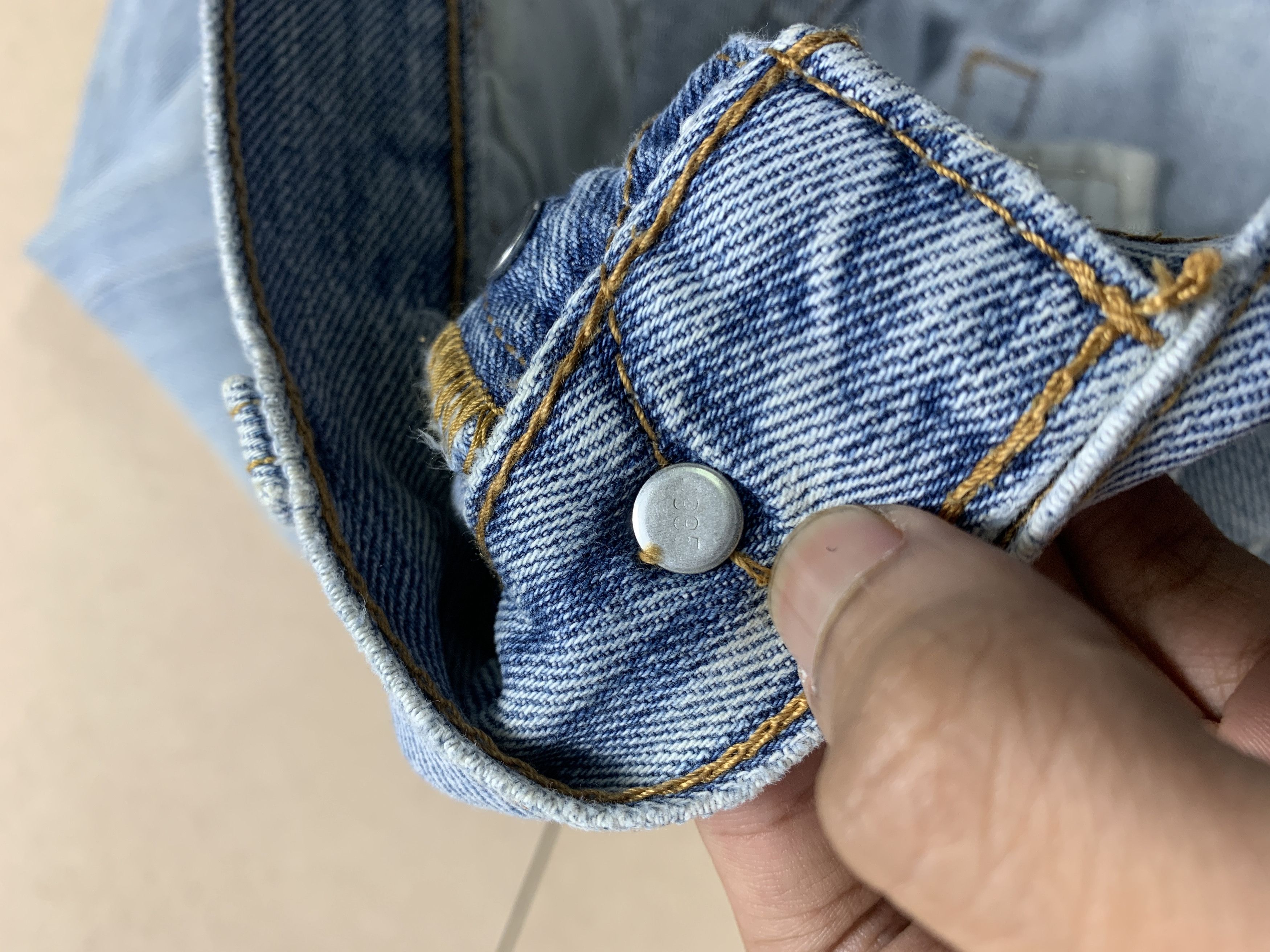 Levi's × Vintage Vintage 501 Levi's Tag Missing Distressed Faded Straight Cut Size US 34 / EU 50 - 12 Thumbnail