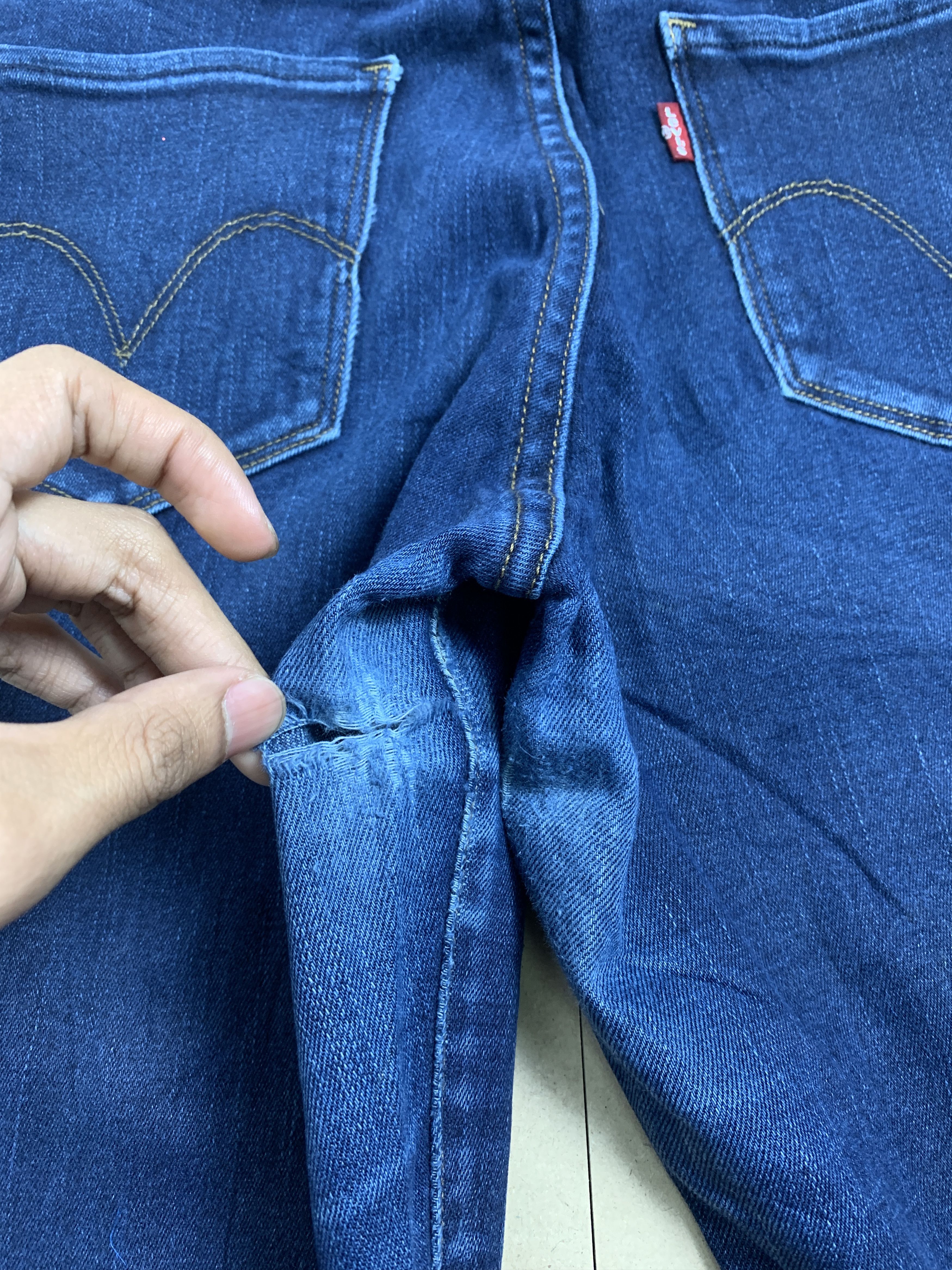Levi's Vintage Levis 575 Skinny Distressed Blue Jeans Size 28" / US 6 / IT 42 - 8 Thumbnail