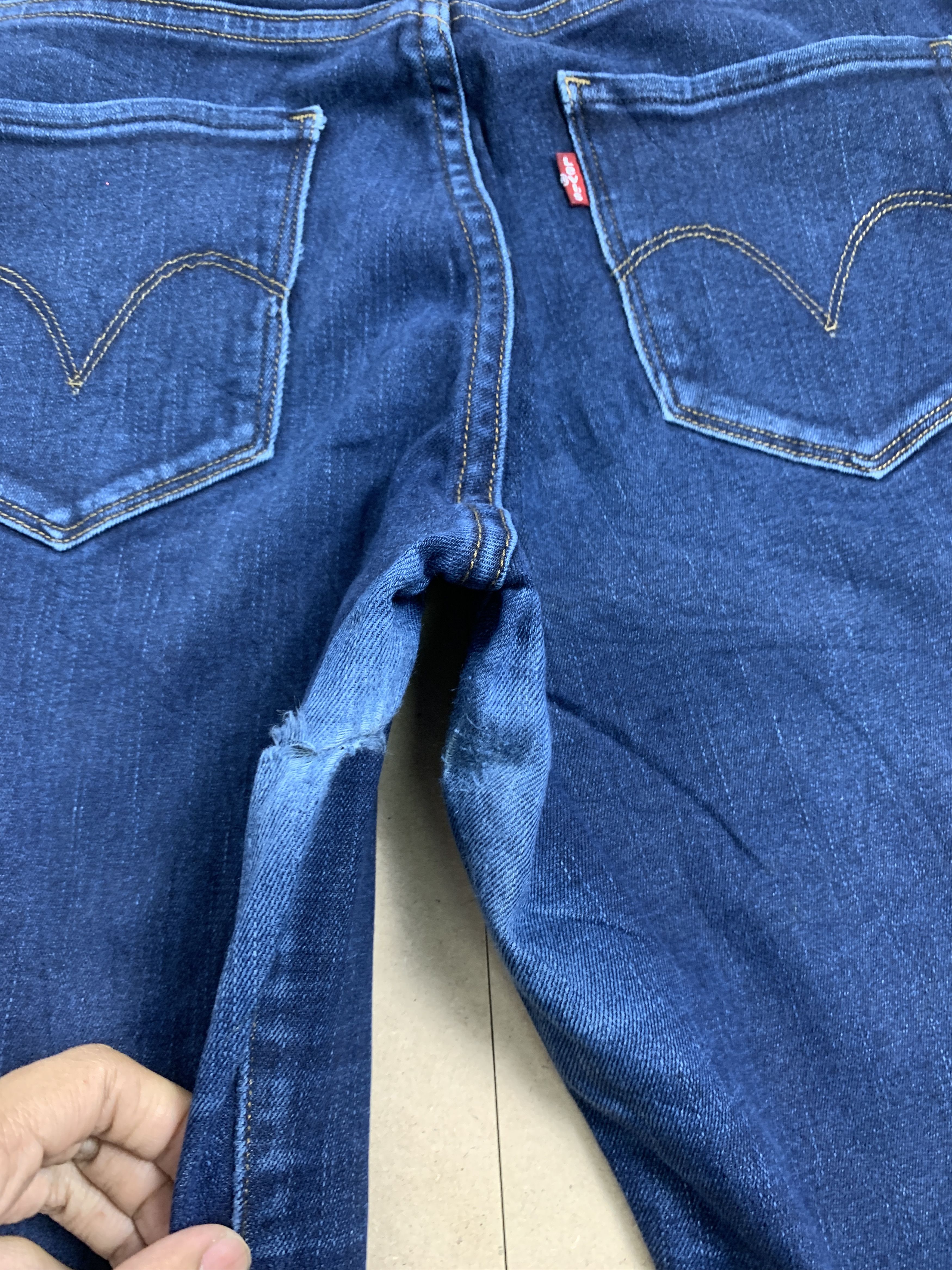 Levi's Vintage Levis 575 Skinny Distressed Blue Jeans Size 28" / US 6 / IT 42 - 7 Thumbnail