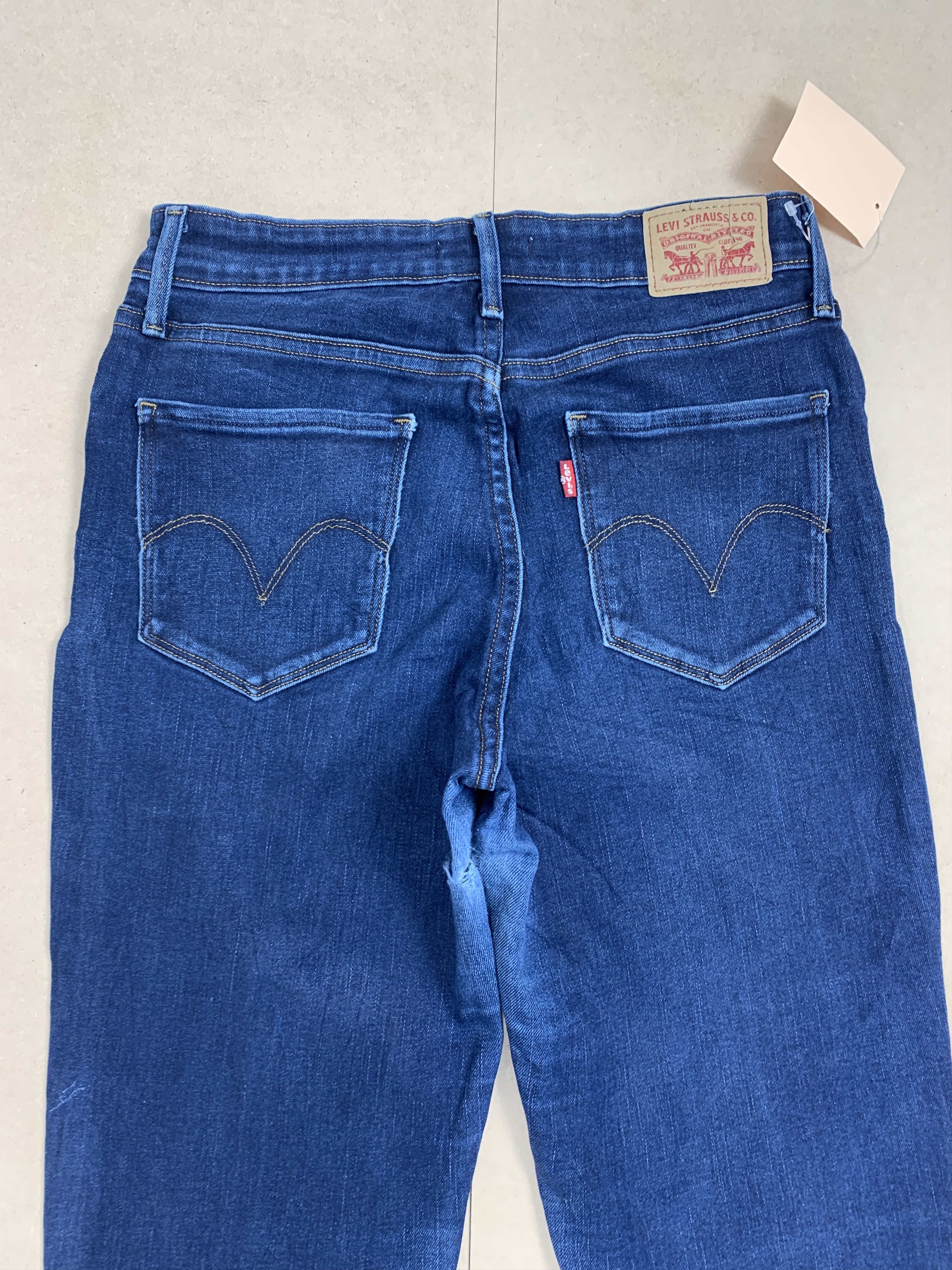 Levi's Vintage Levis 575 Skinny Distressed Blue Jeans Size 28" / US 6 / IT 42 - 6 Thumbnail