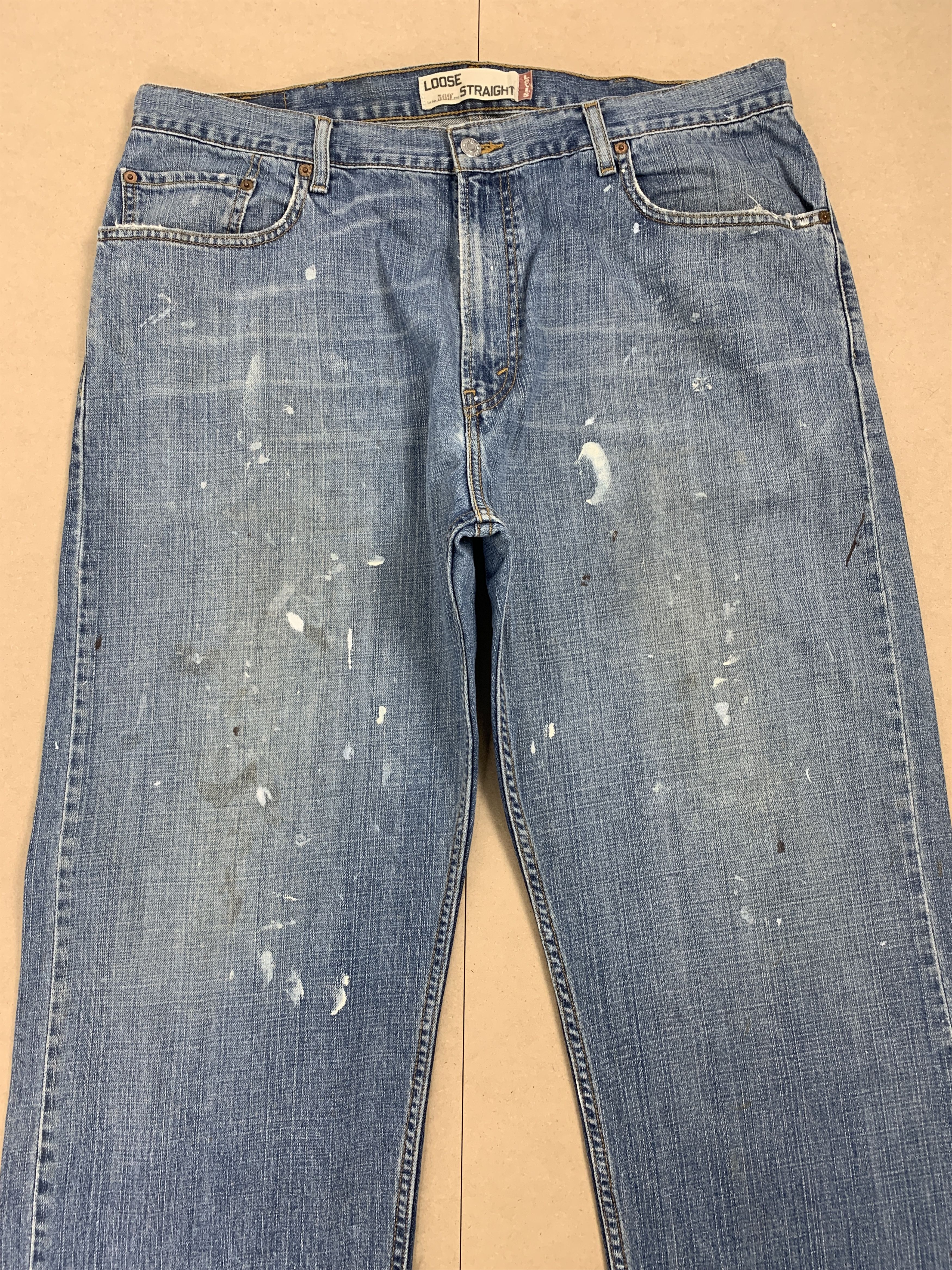 Levi's Vintage LEVI'S 569 Straight Cut Painter Faded Jeans P0183 Size US 38 / EU 54 - 3 Thumbnail