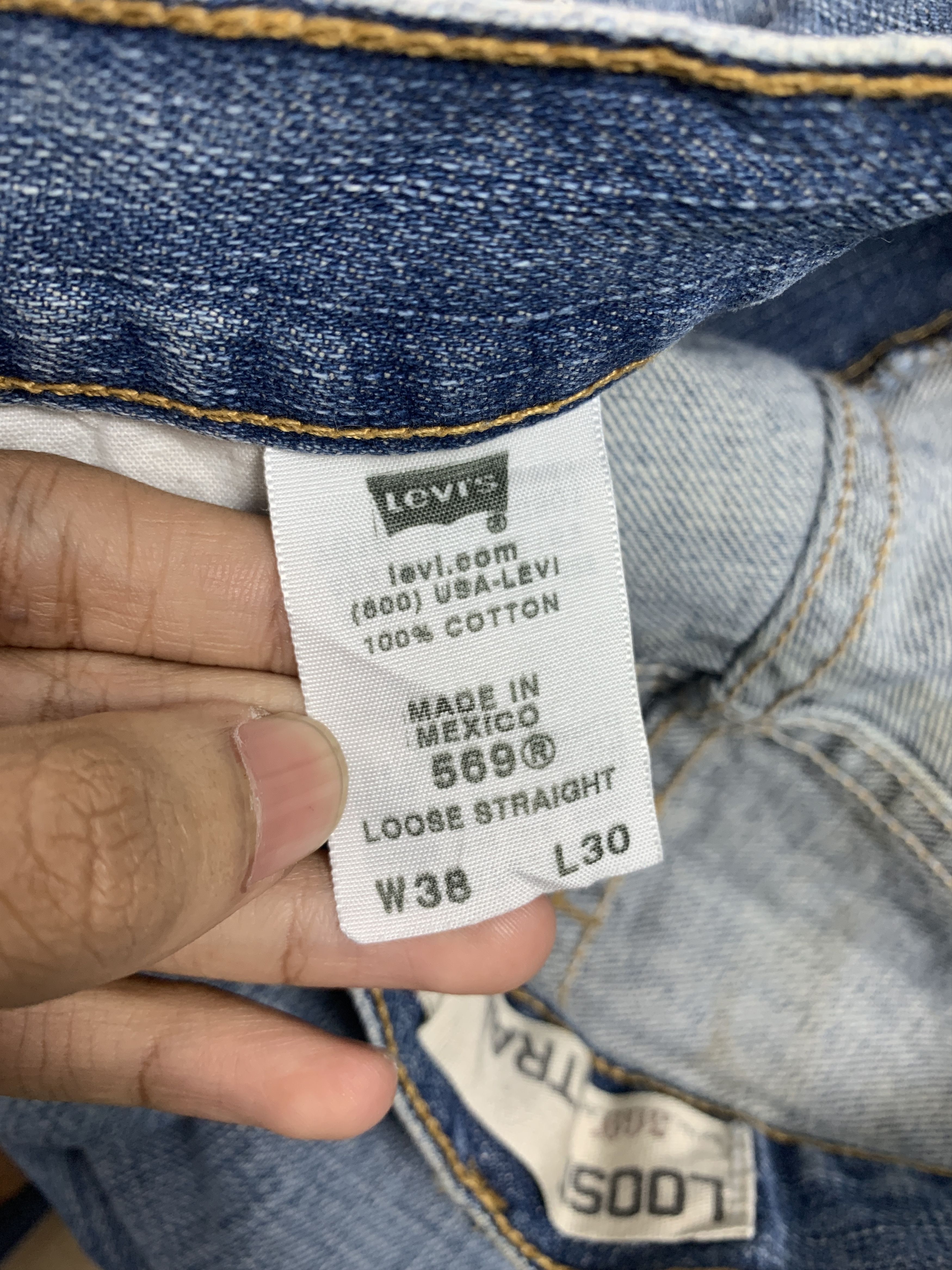 Levi's Vintage LEVI'S 569 Straight Cut Painter Faded Jeans P0183 Size US 38 / EU 54 - 16 Thumbnail