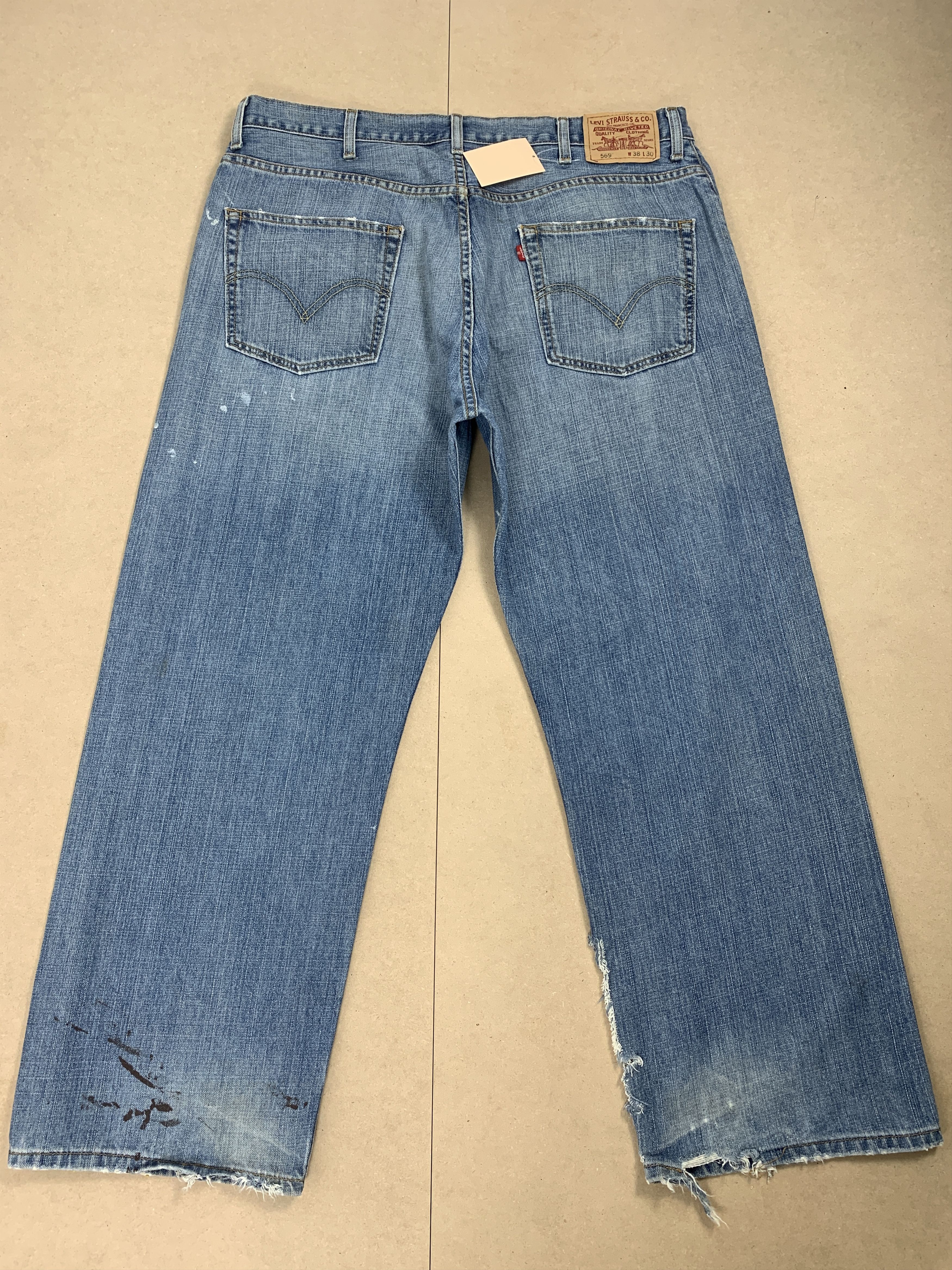 Levi's Vintage LEVI'S 569 Straight Cut Painter Faded Jeans P0183 Size US 38 / EU 54 - 9 Thumbnail