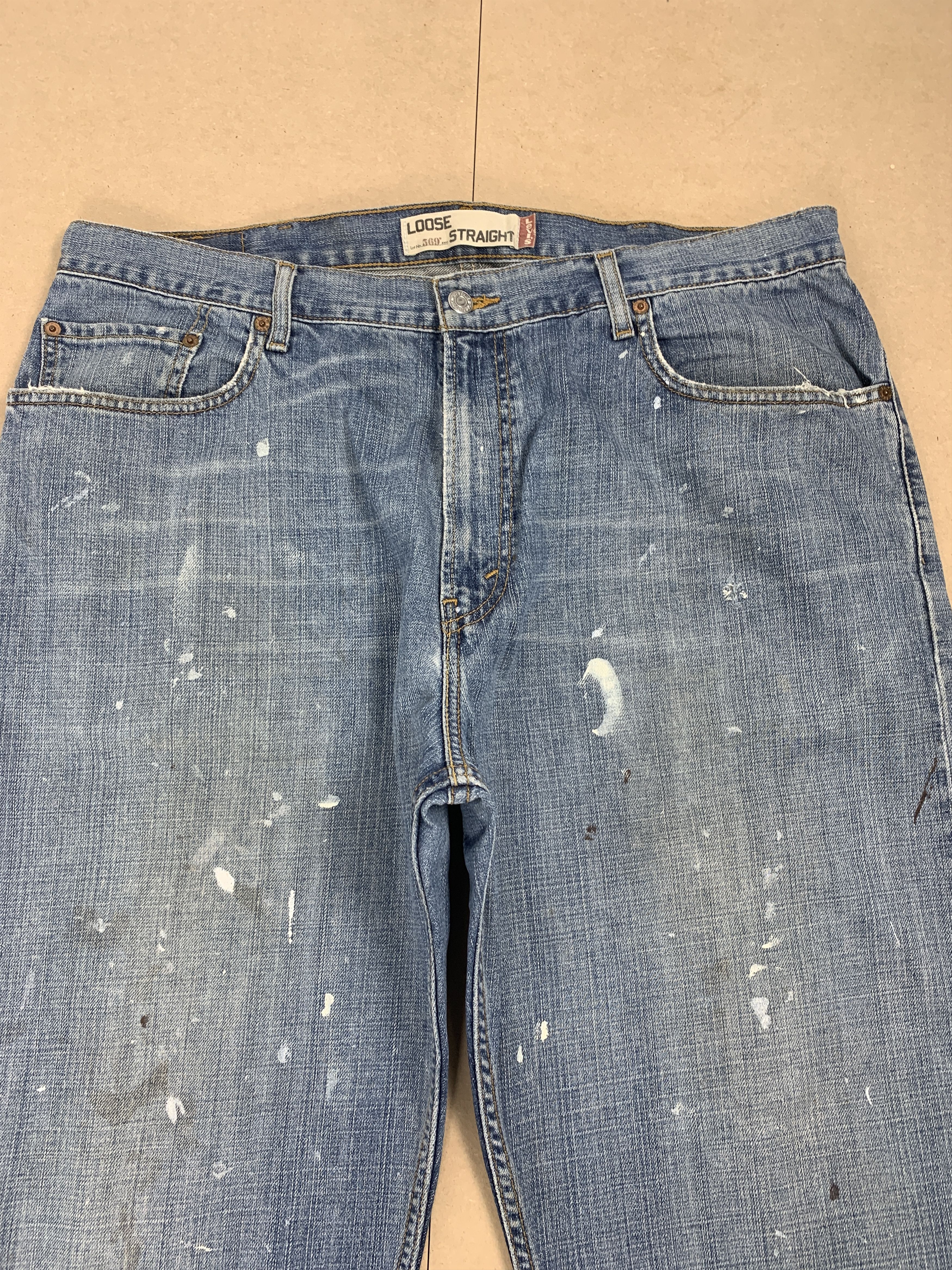 Levi's Vintage LEVI'S 569 Straight Cut Painter Faded Jeans P0183 Size US 38 / EU 54 - 2 Thumbnail