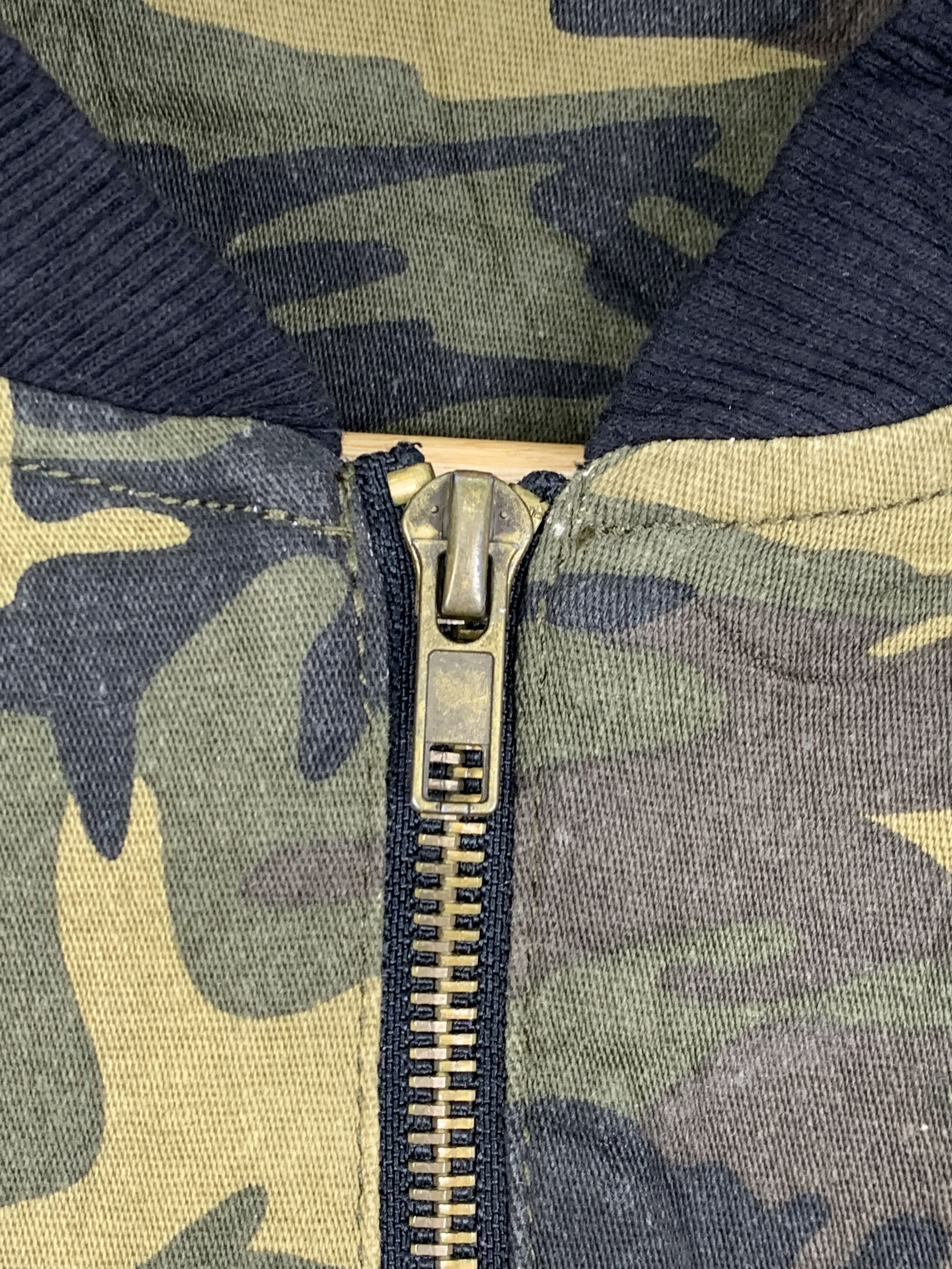 Japanese Brand Vintage Spinns Camouflage Zip Up Military Jacket J0590 Size US XS / EU 42 / 0 - 6 Thumbnail