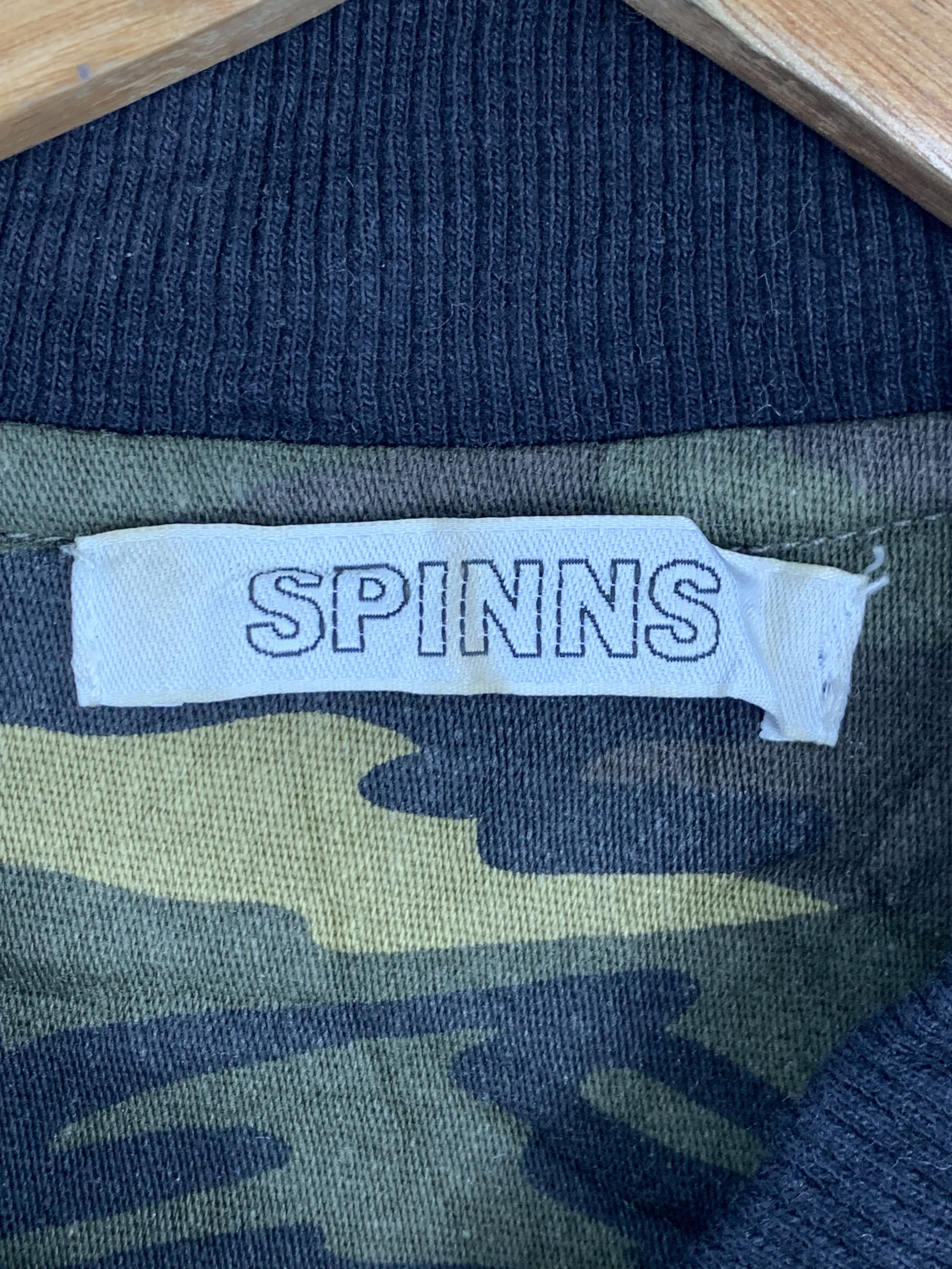 Japanese Brand Vintage Spinns Camouflage Zip Up Military Jacket J0590 Size US XS / EU 42 / 0 - 9 Thumbnail