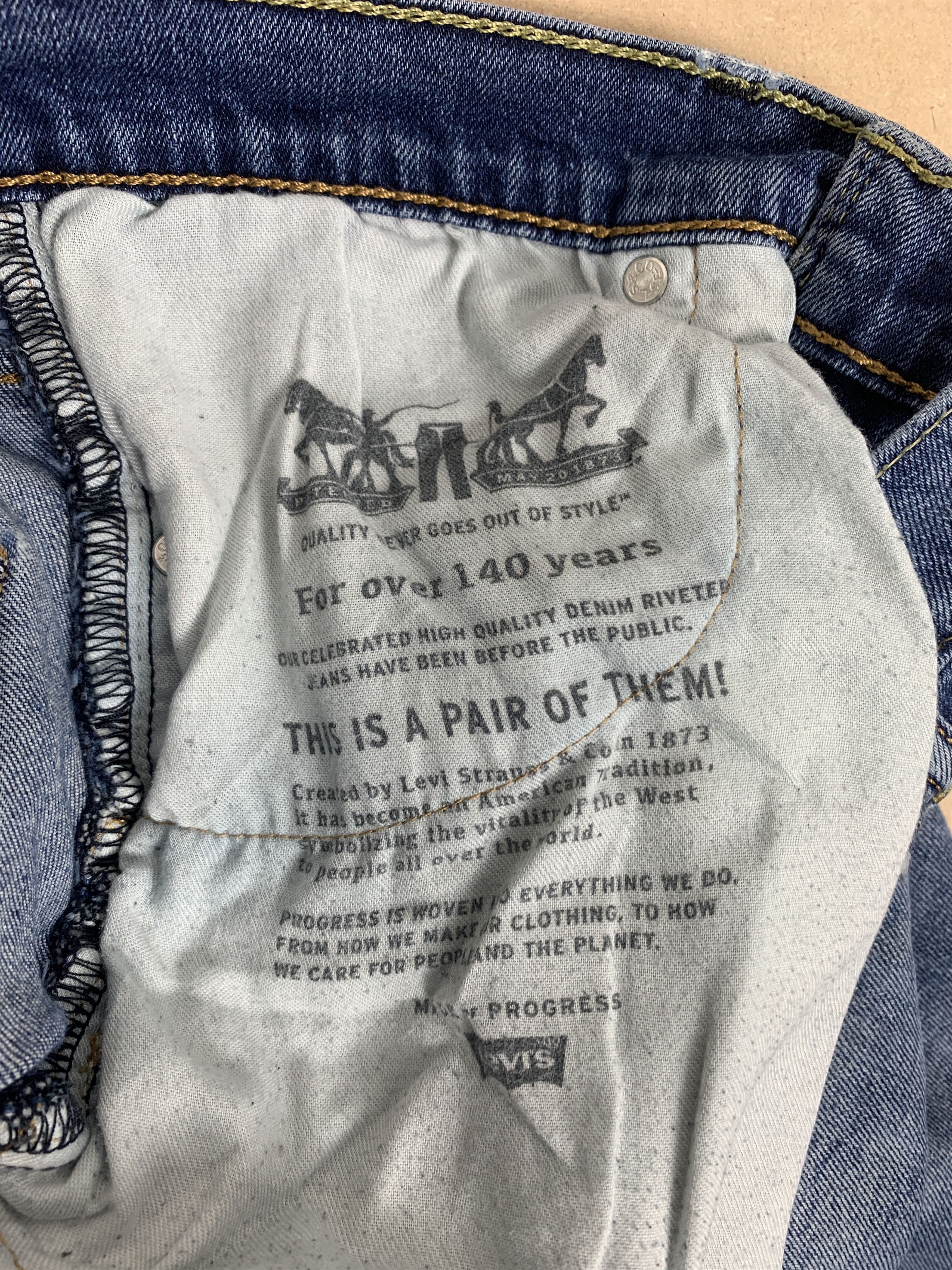 Levi's × Vintage Vintage Levis 513 Straight Cut Distressed Jeans P0176 Size US 32 / EU 48 - 12 Thumbnail