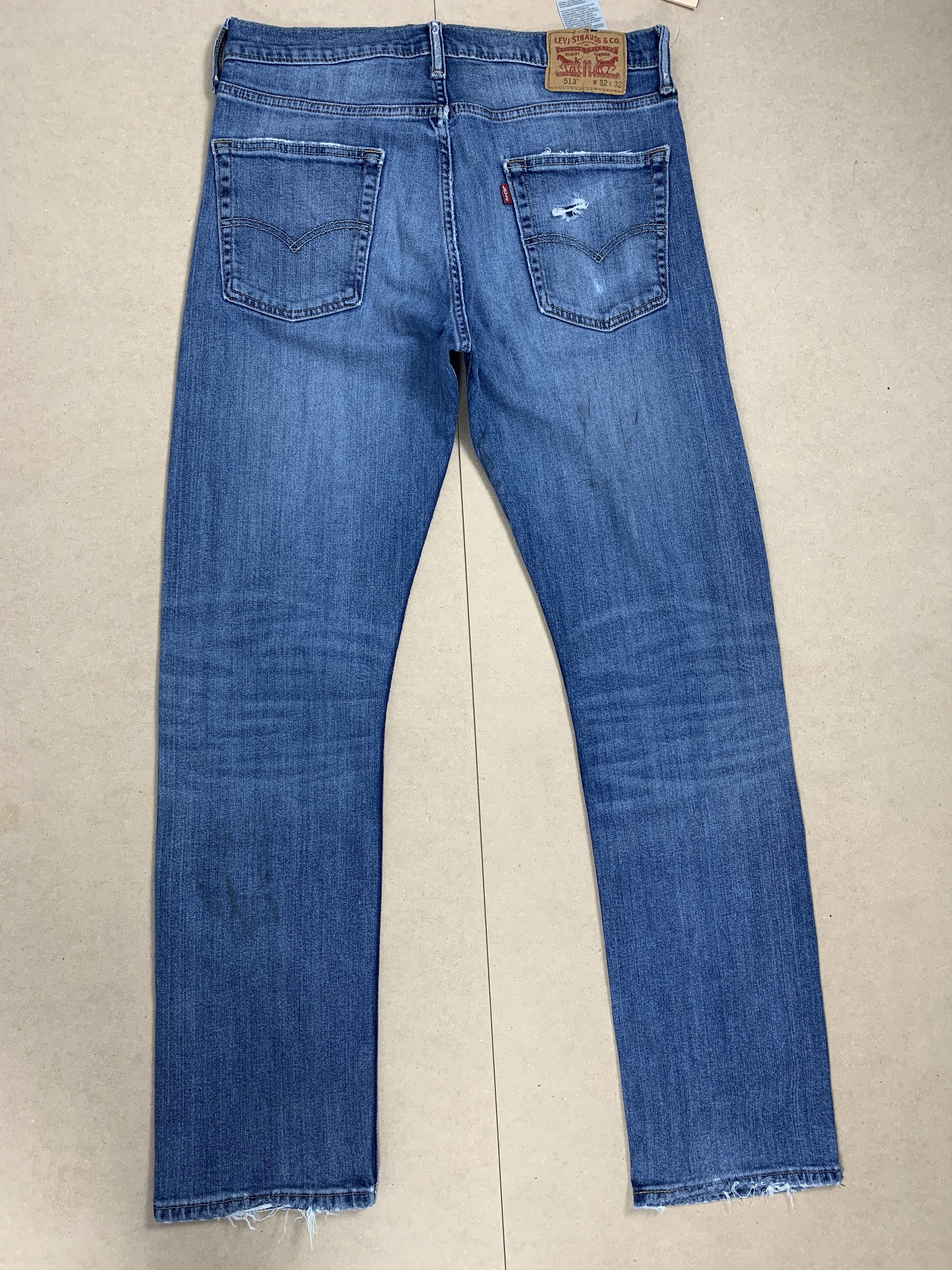 Levi's × Vintage Vintage Levis 513 Straight Cut Distressed Jeans P0176 Size US 32 / EU 48 - 6 Thumbnail