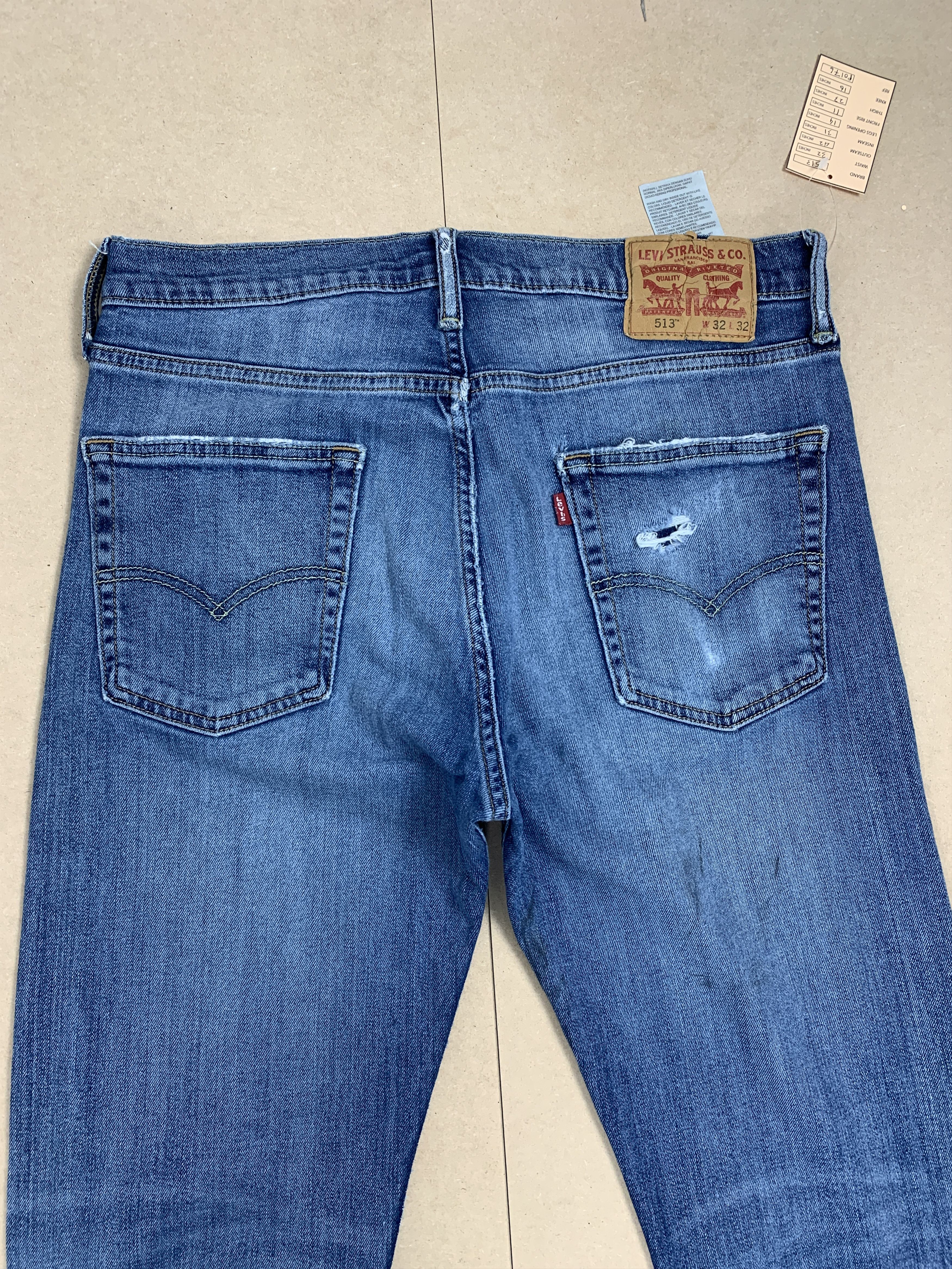 Levi's × Vintage Vintage Levis 513 Straight Cut Distressed Jeans P0176 Size US 32 / EU 48 - 7 Thumbnail