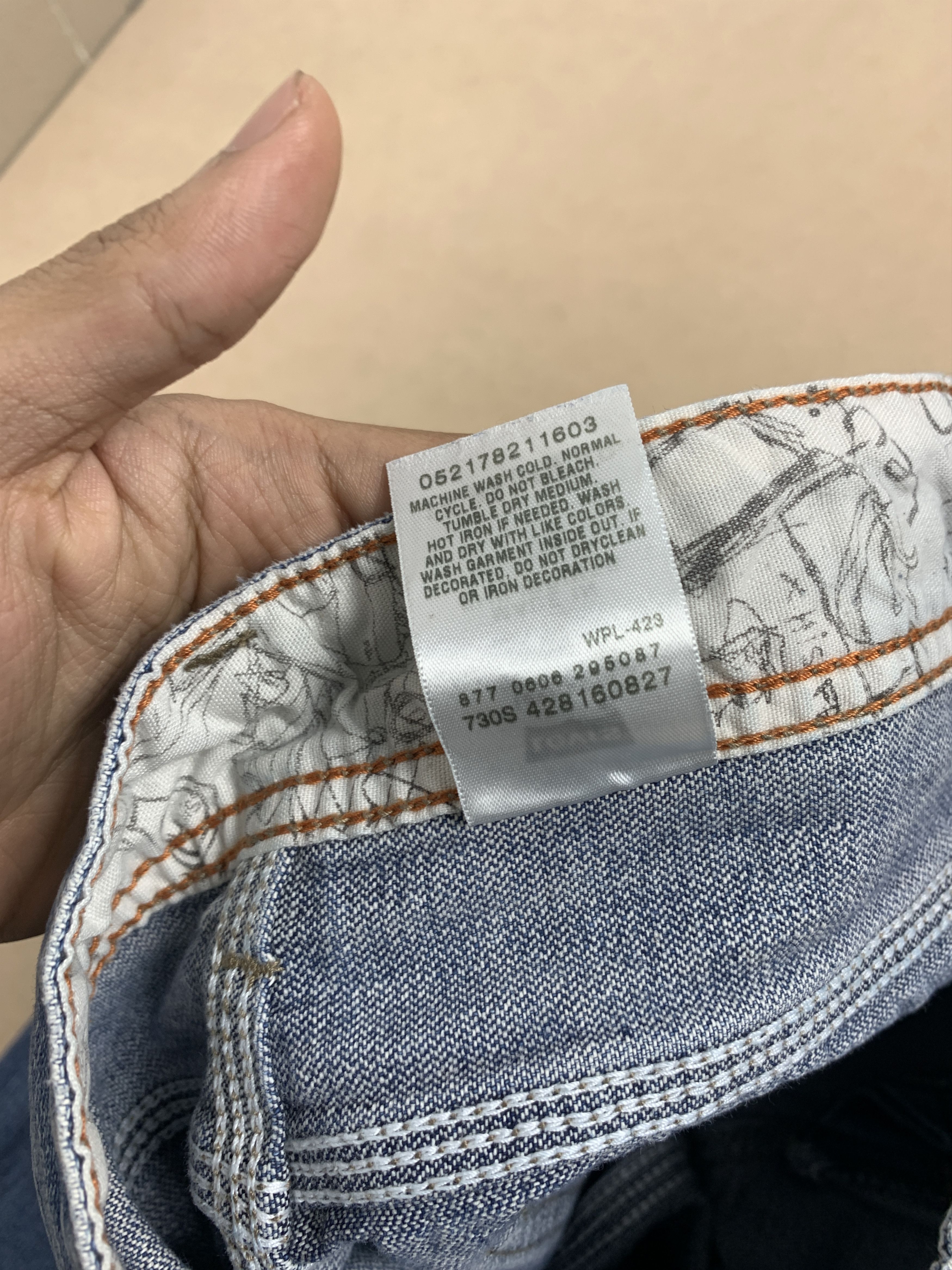 Levi's × Vintage Vintage LEVI'S CARPENTER Workwear Faded Mid Wash Jeans Size 23" - 12 Thumbnail