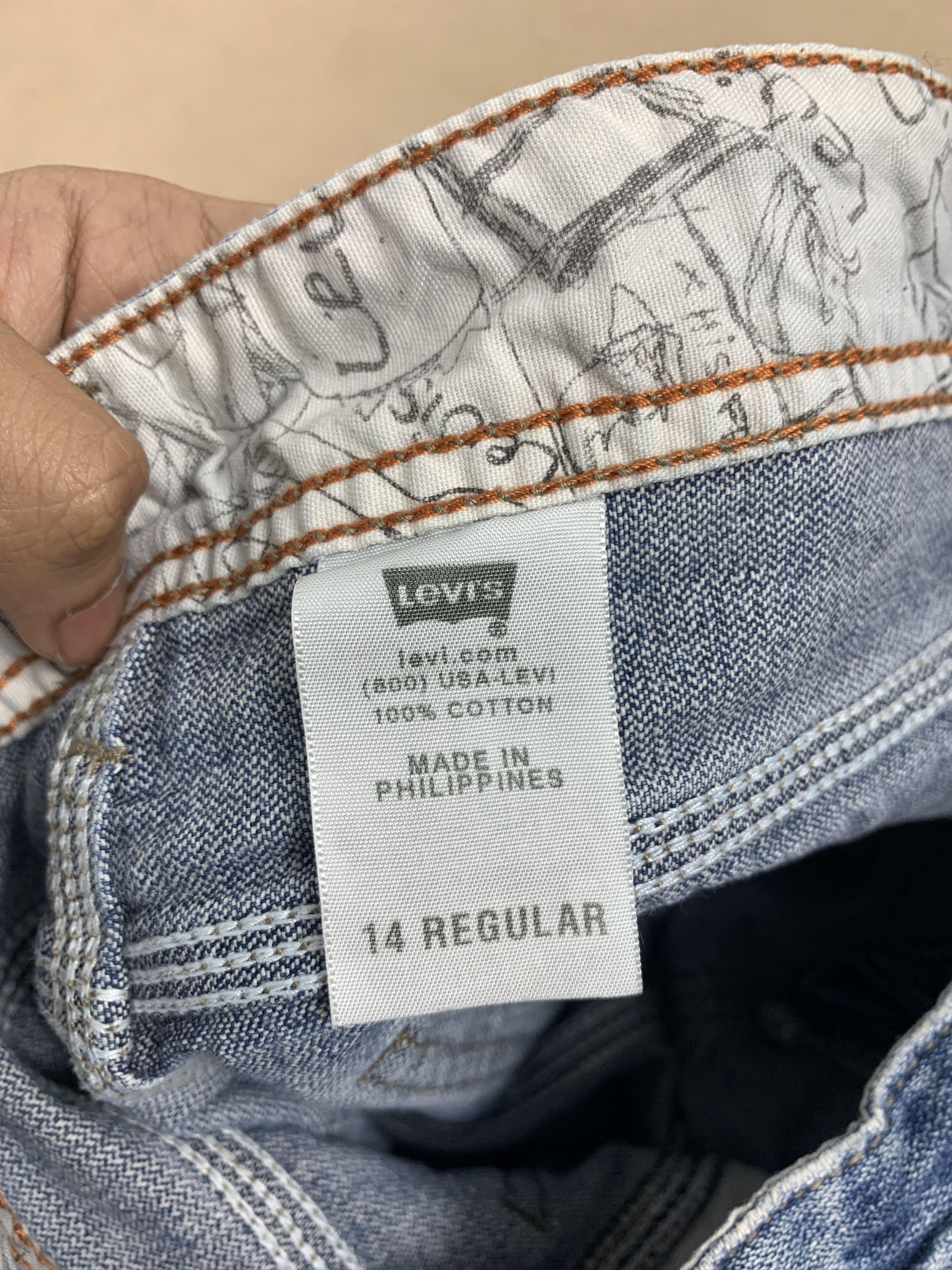 Levi's × Vintage Vintage LEVI'S CARPENTER Workwear Faded Mid Wash Jeans Size 23" - 11 Thumbnail