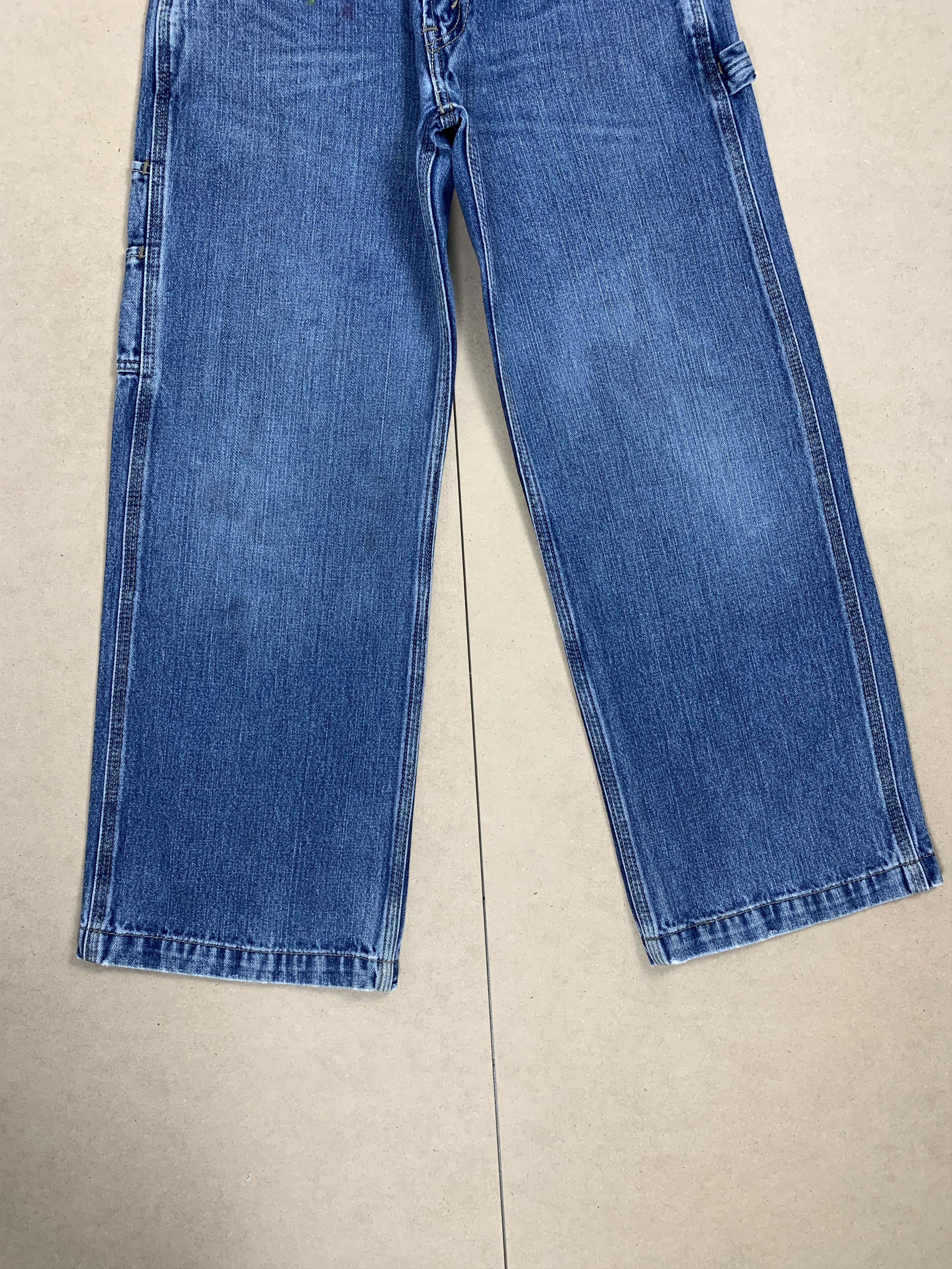Levi's × Vintage Vintage LEVI'S CARPENTER Workwear Faded Mid Wash Jeans Size 23" - 3 Thumbnail