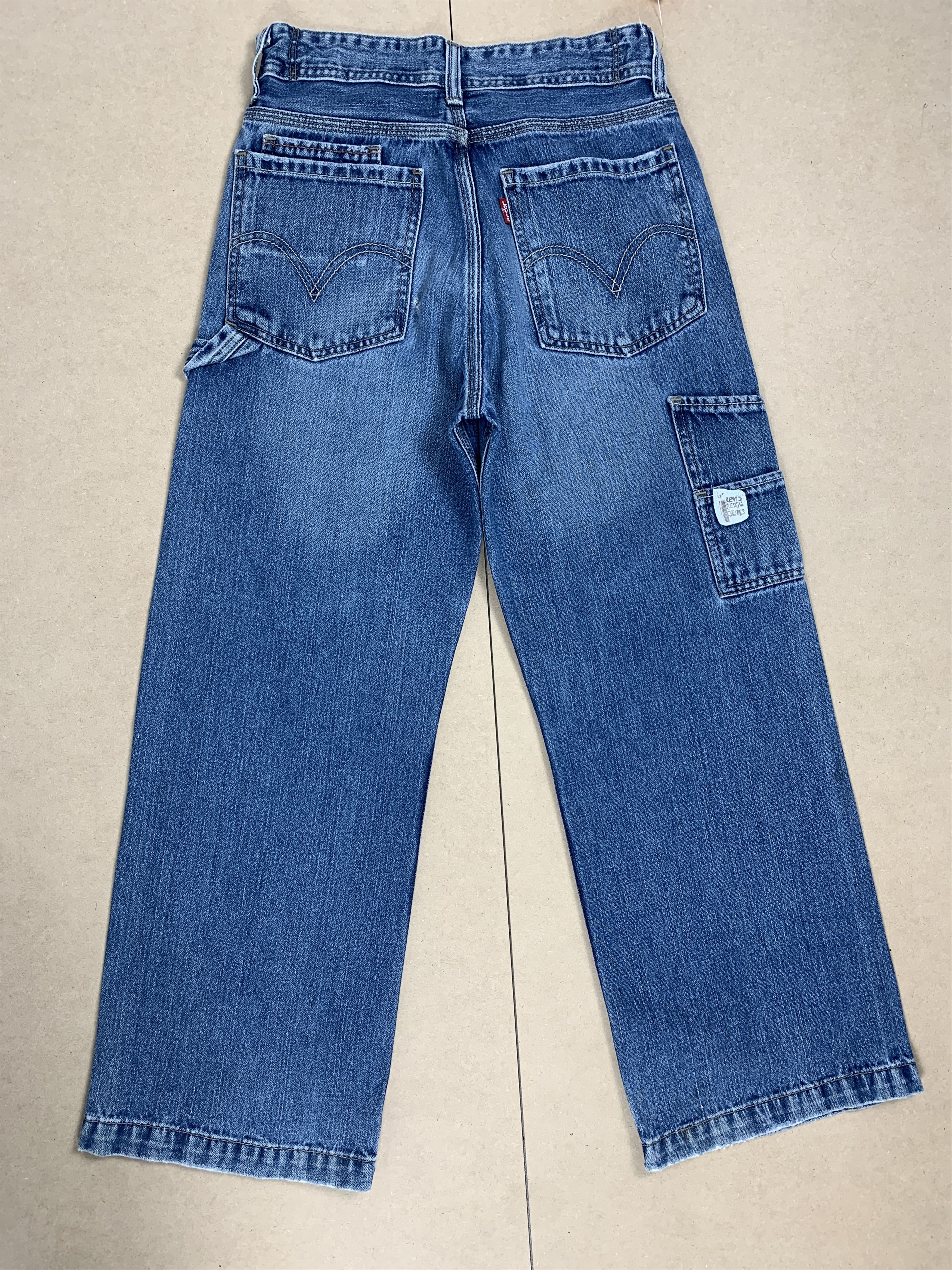 Levi's × Vintage Vintage LEVI'S CARPENTER Workwear Faded Mid Wash Jeans Size 23" - 5 Thumbnail