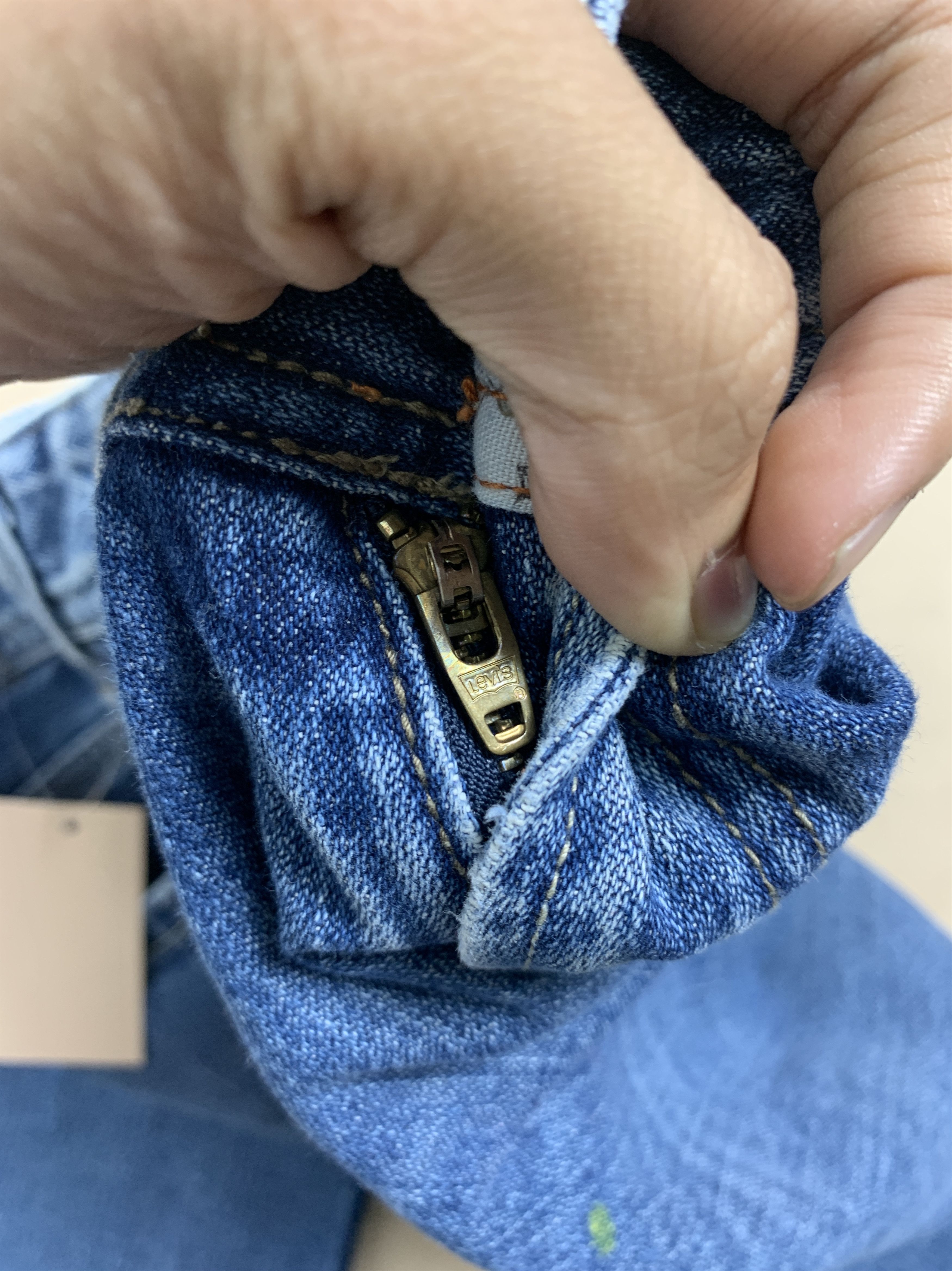 Levi's × Vintage Vintage LEVI'S CARPENTER Workwear Faded Mid Wash Jeans Size 23" - 16 Thumbnail