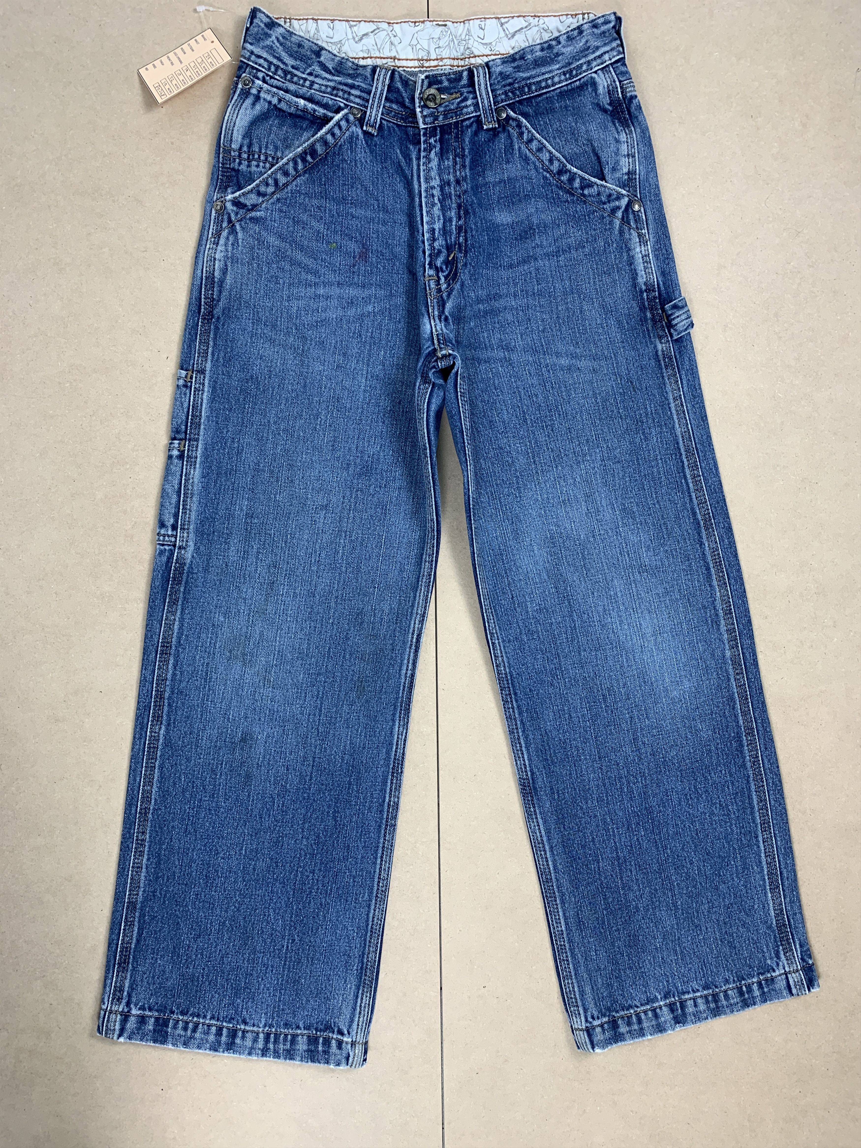 Levi's × Vintage Vintage LEVI'S CARPENTER Workwear Faded Mid Wash Jeans Size 23" - 1 Thumbnail