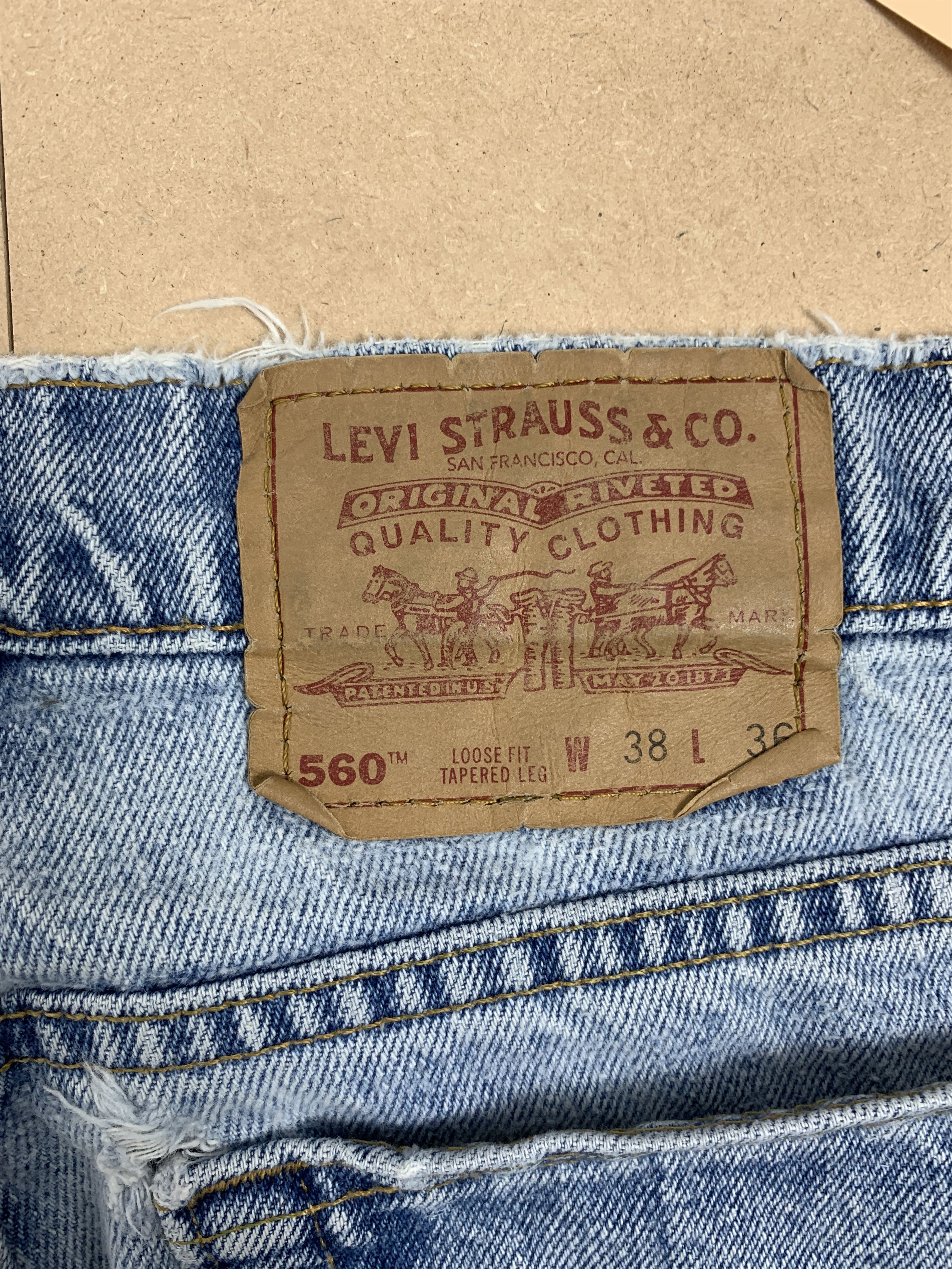 Levi's Vintage 90S Levis 560 Skinny Stone Wash Jeans Size US 34 / EU 50 - 8 Thumbnail