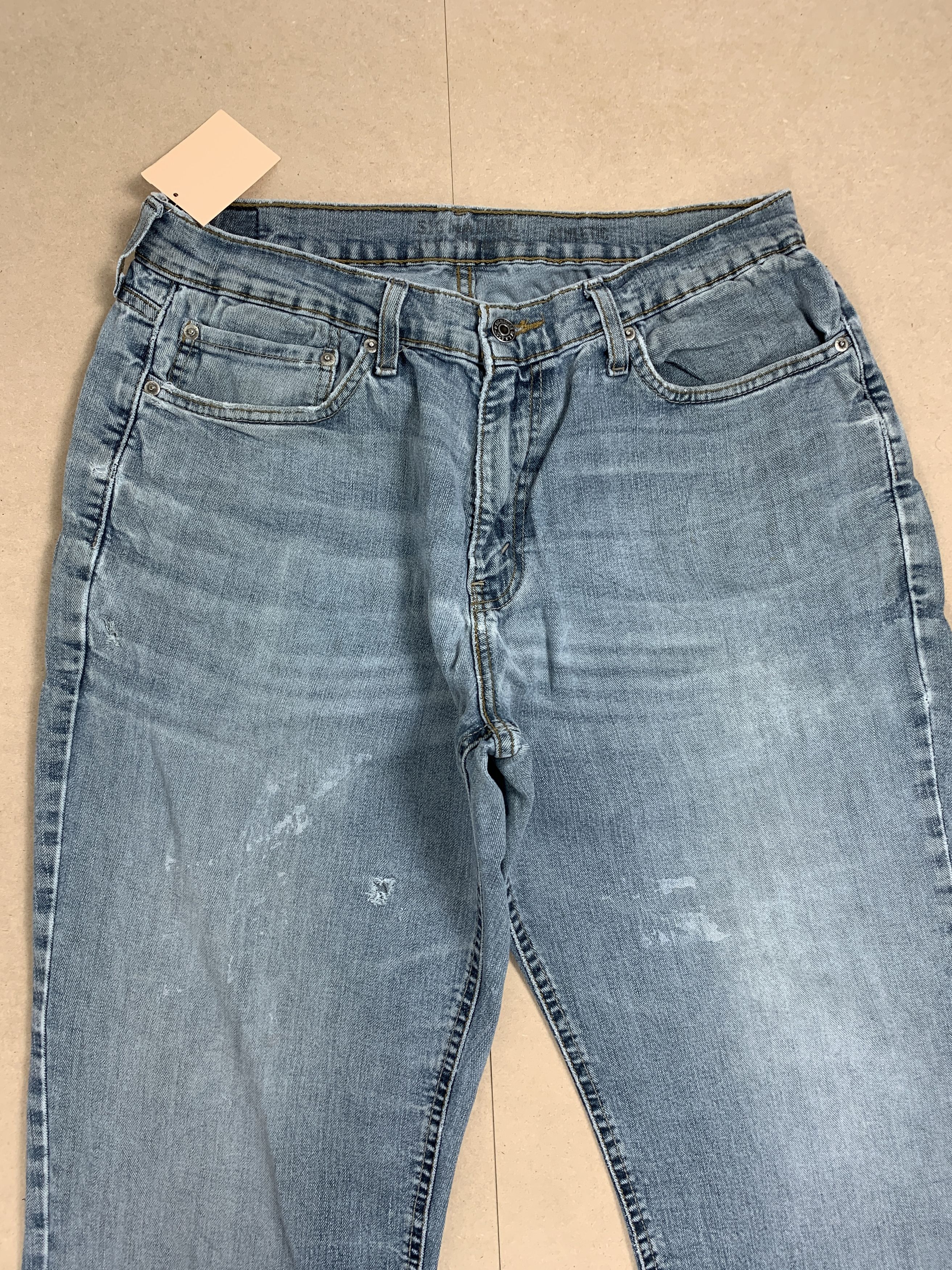 Levi's × Vintage Vintage Levis 551 Straight Cut Faded Mid Wash Jeans Size US 34 / EU 50 - 2 Thumbnail