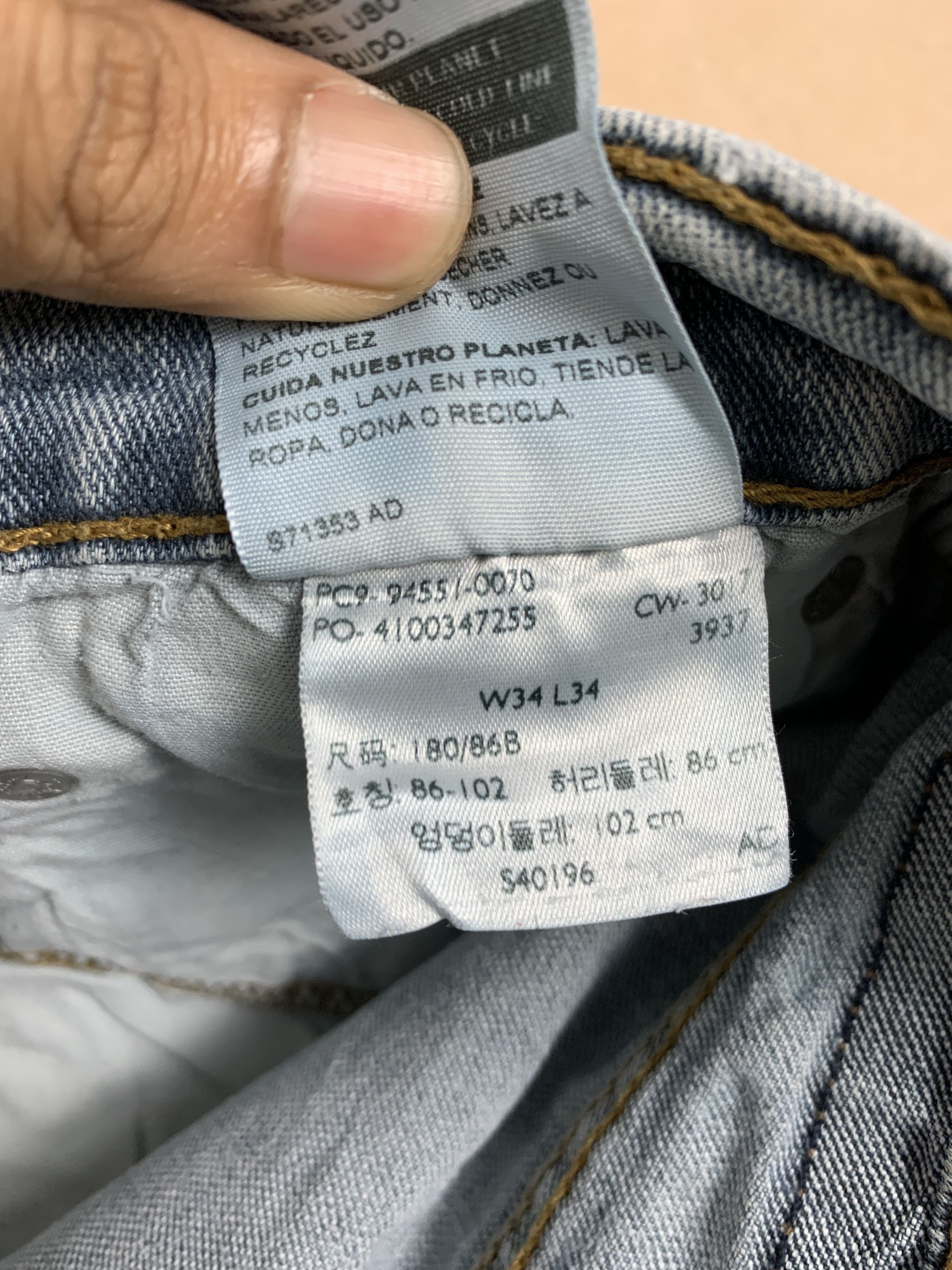 Levi's × Vintage Vintage Levis 551 Straight Cut Faded Mid Wash Jeans Size US 34 / EU 50 - 10 Thumbnail