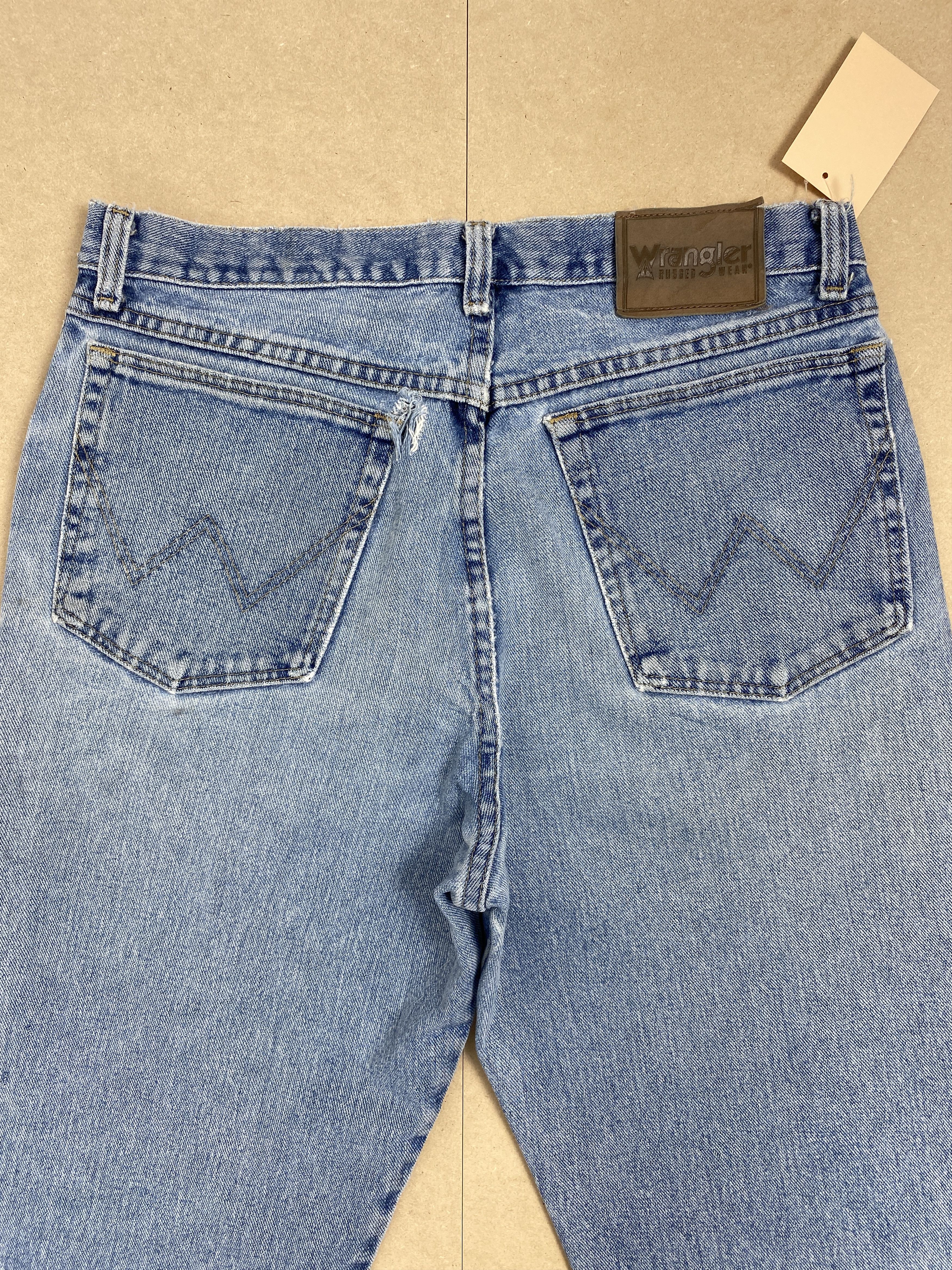 Vintage Vintage 90s WRANGLER Distressed Faded Light Wash Jeans Size US 31 - 6 Thumbnail