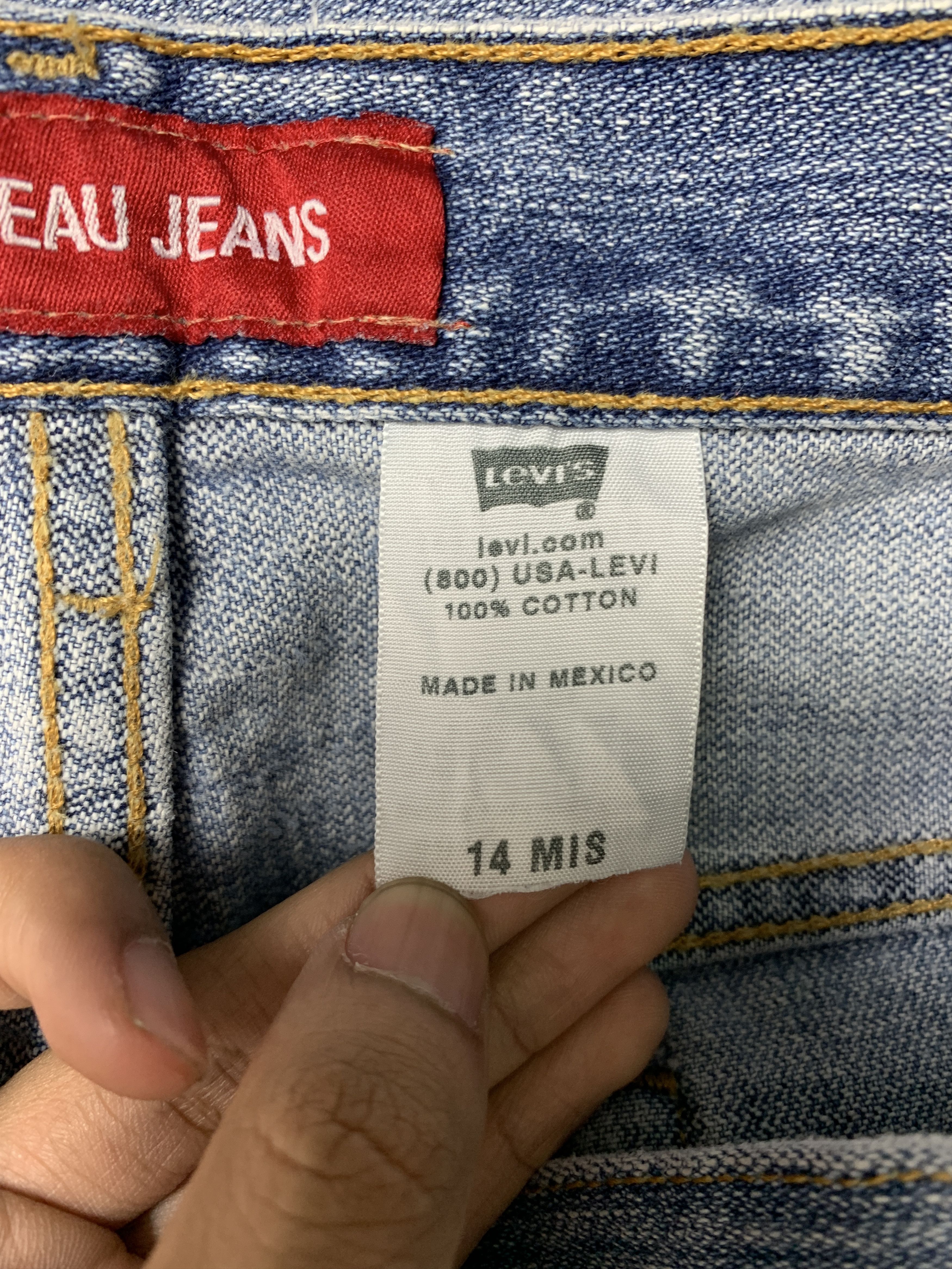Levi's Vintage Levis Nouveau 3 Quarter Mid Wash Jeans Size US 34 / EU 50 - 13 Thumbnail
