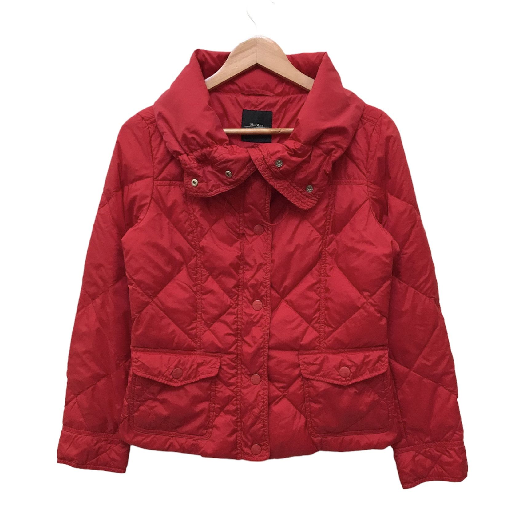 Max Mara Weekend Line Red Medium Puffer Jacket Women 38 M