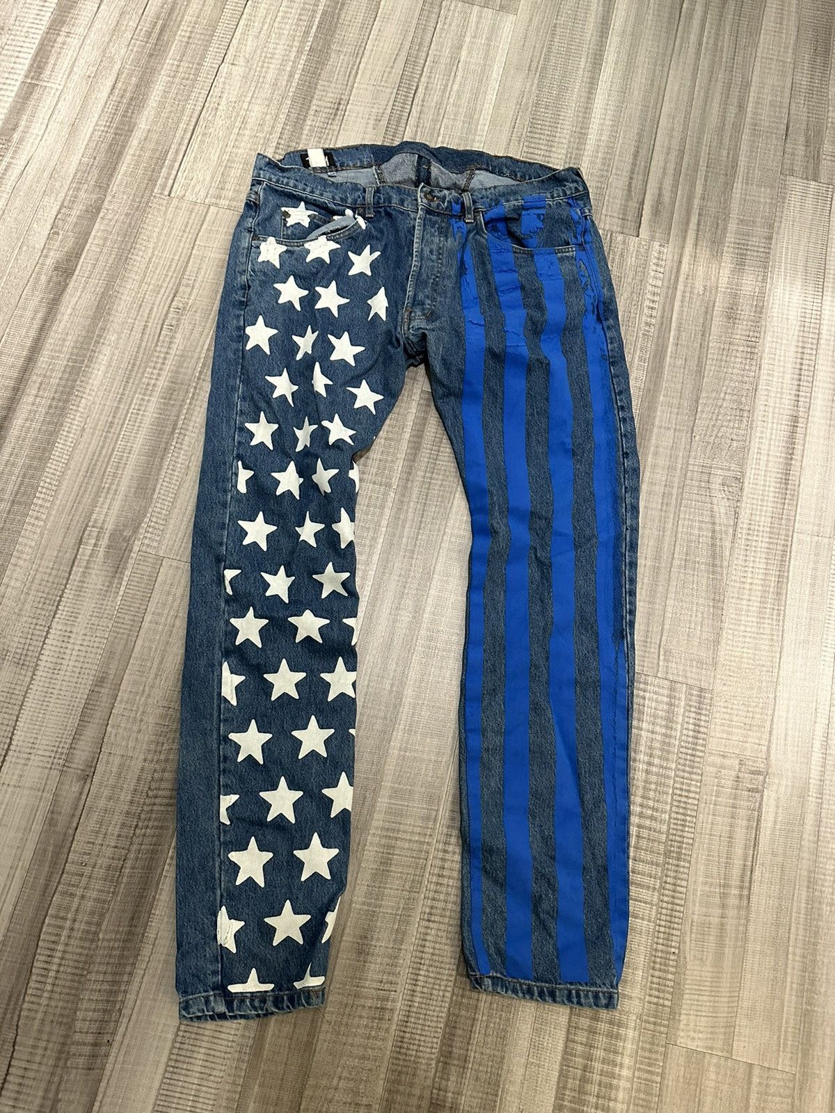 Stussy Altered CPFM x Stussy DSMLA July 4th Jeans | Grailed