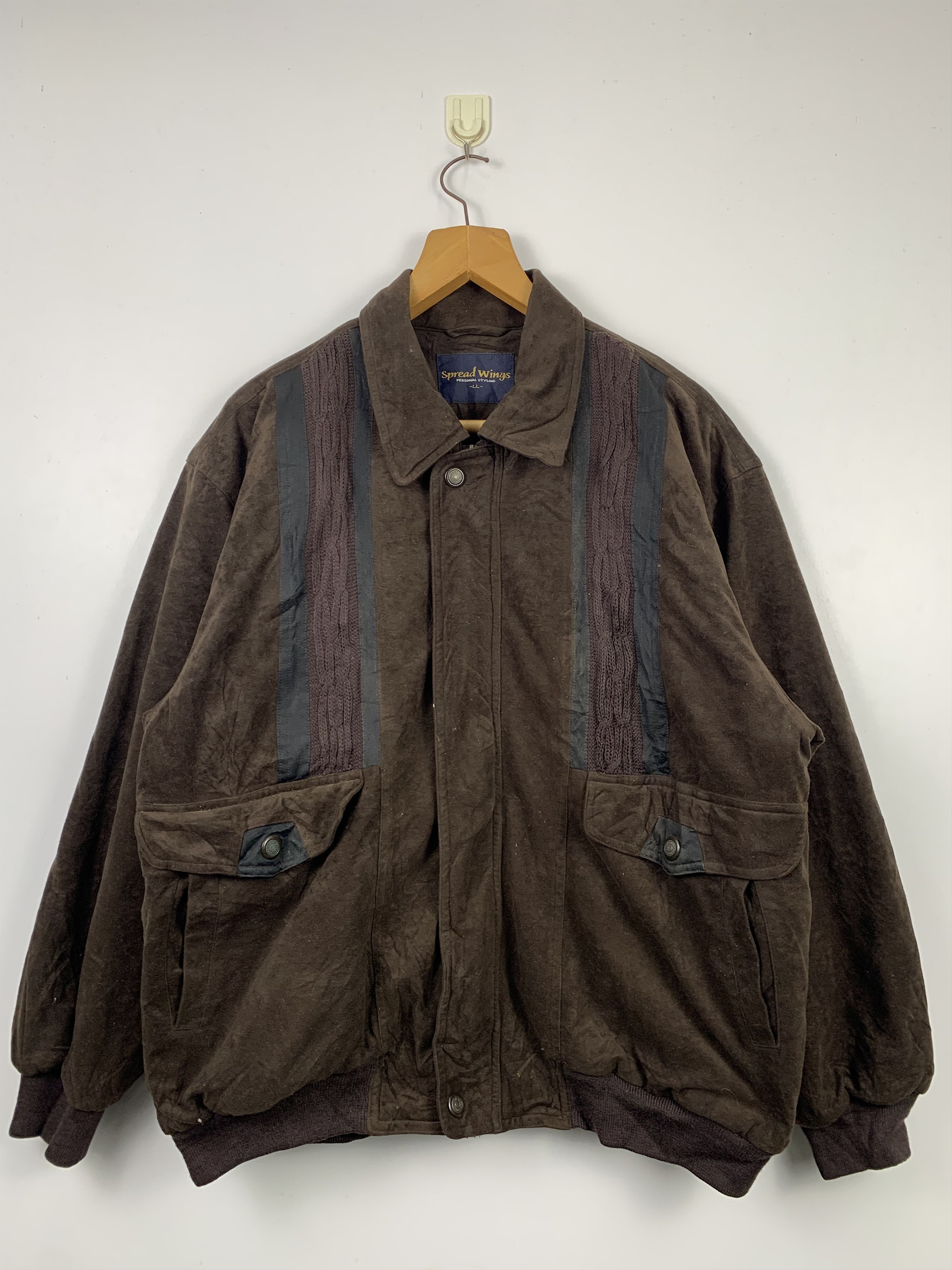 Japanese Brand Vintage Spread Wings Bombers Jacket J0442 Size US L / EU 52-54 / 3 - 1 Thumbnail