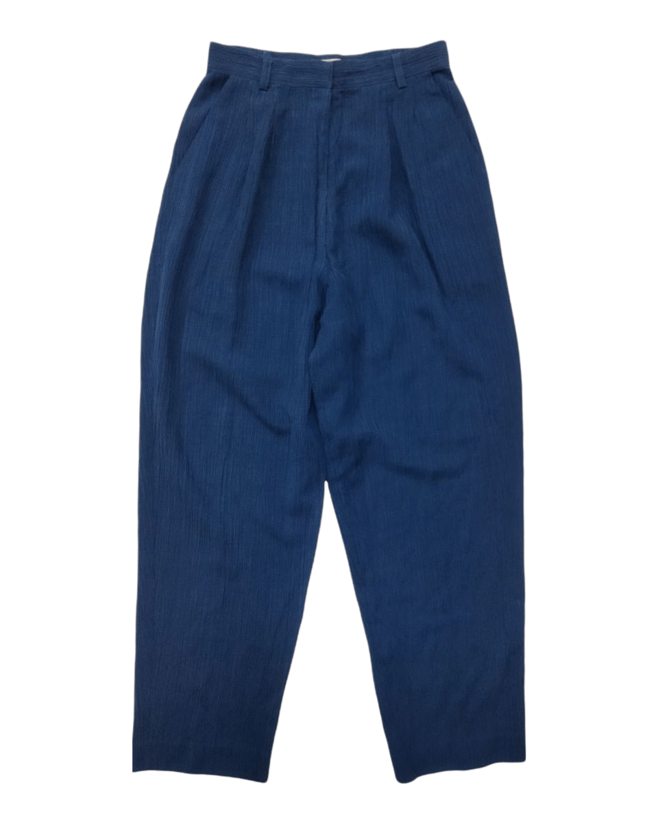 image of Vintage Best Offerbarth Japan Material Like Pleated Pants in Blue, Men's (Size 26)