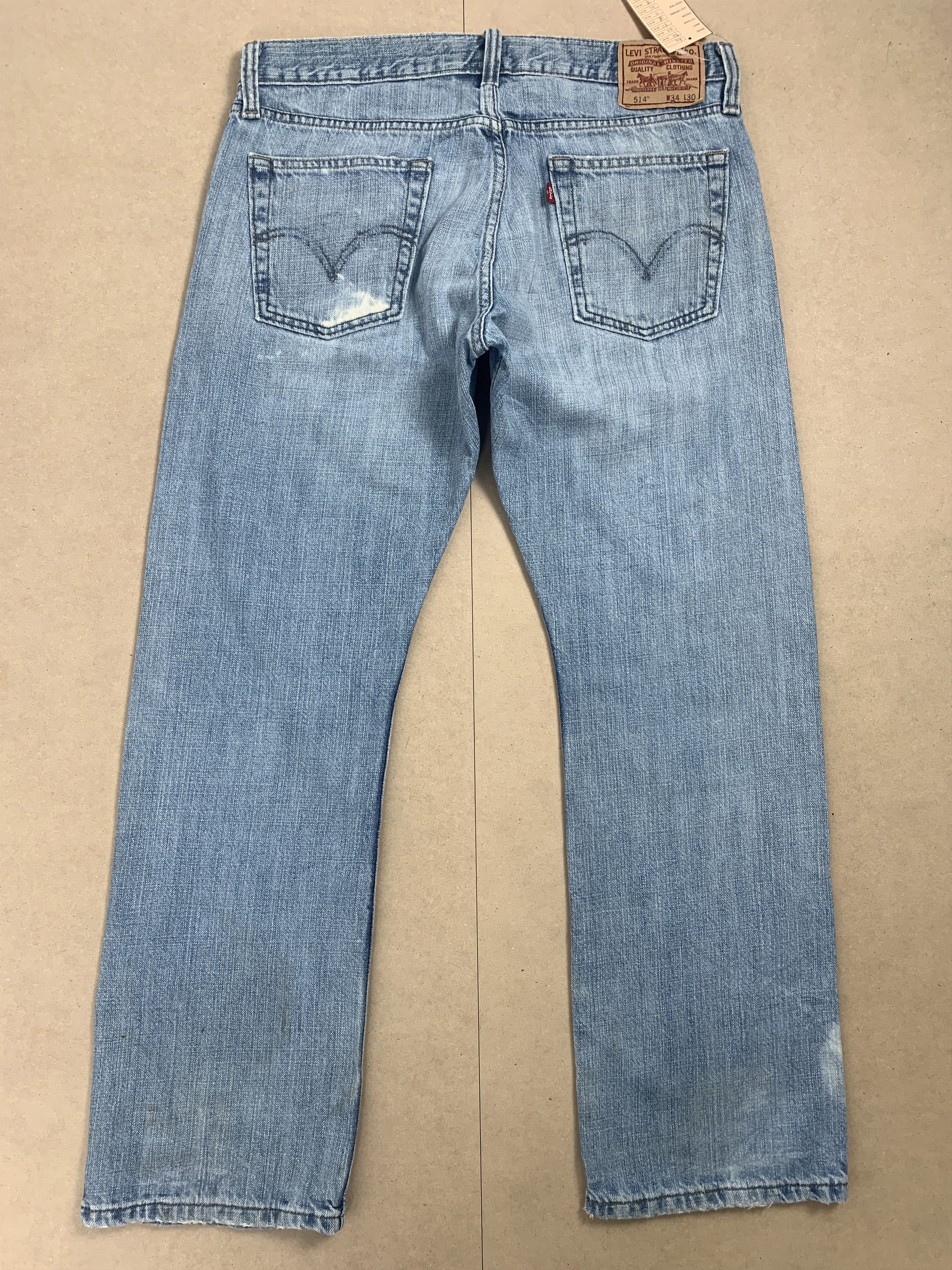 Levi's Vintage Levis 514 Straight Cut Faded Mid Wash Jeans Size US 34 / EU 50 - 9 Thumbnail