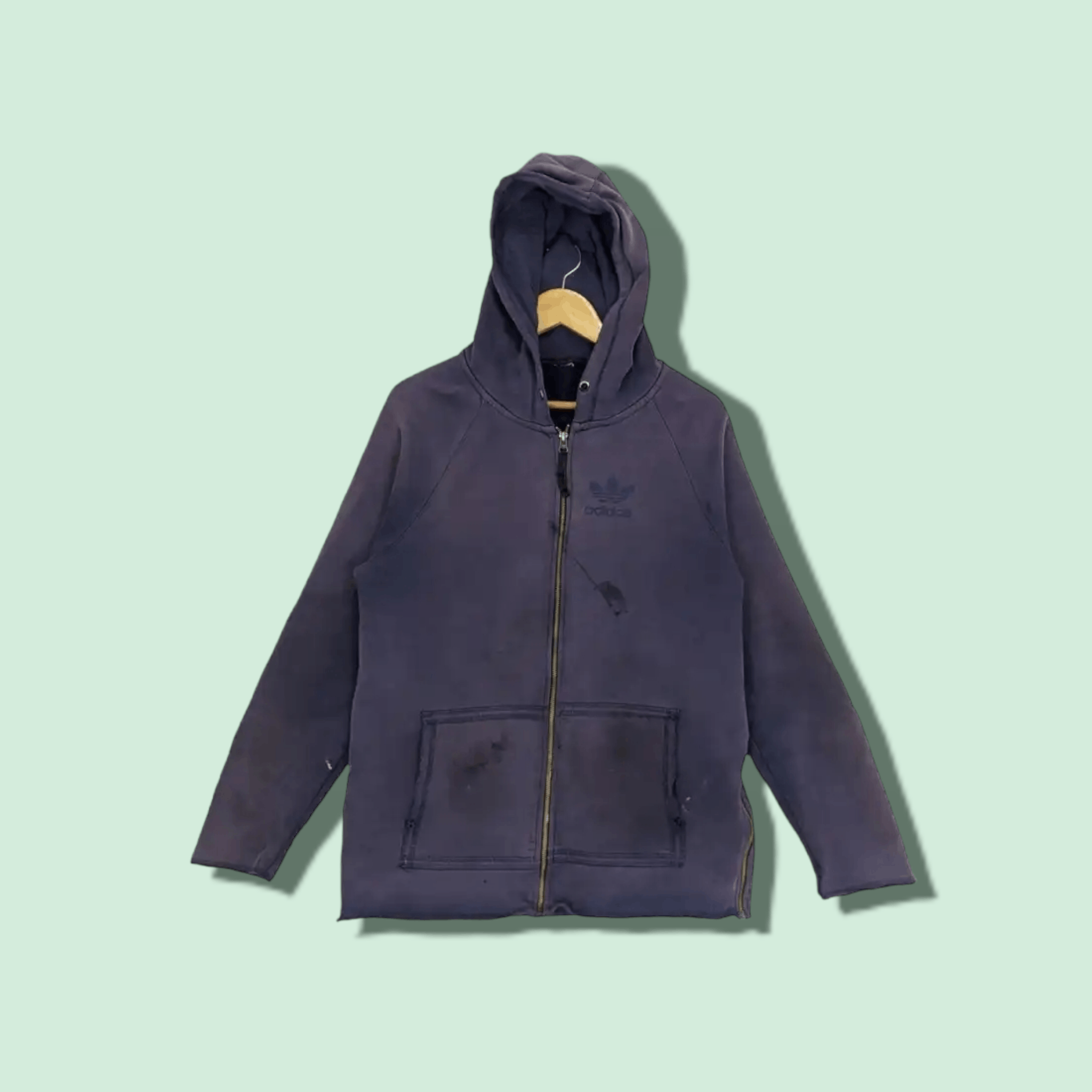 Adidas Vintage 90's ADIDAS Zipper Hoodie Size US M / EU 48-50 / 2 - 1 Thumbnail