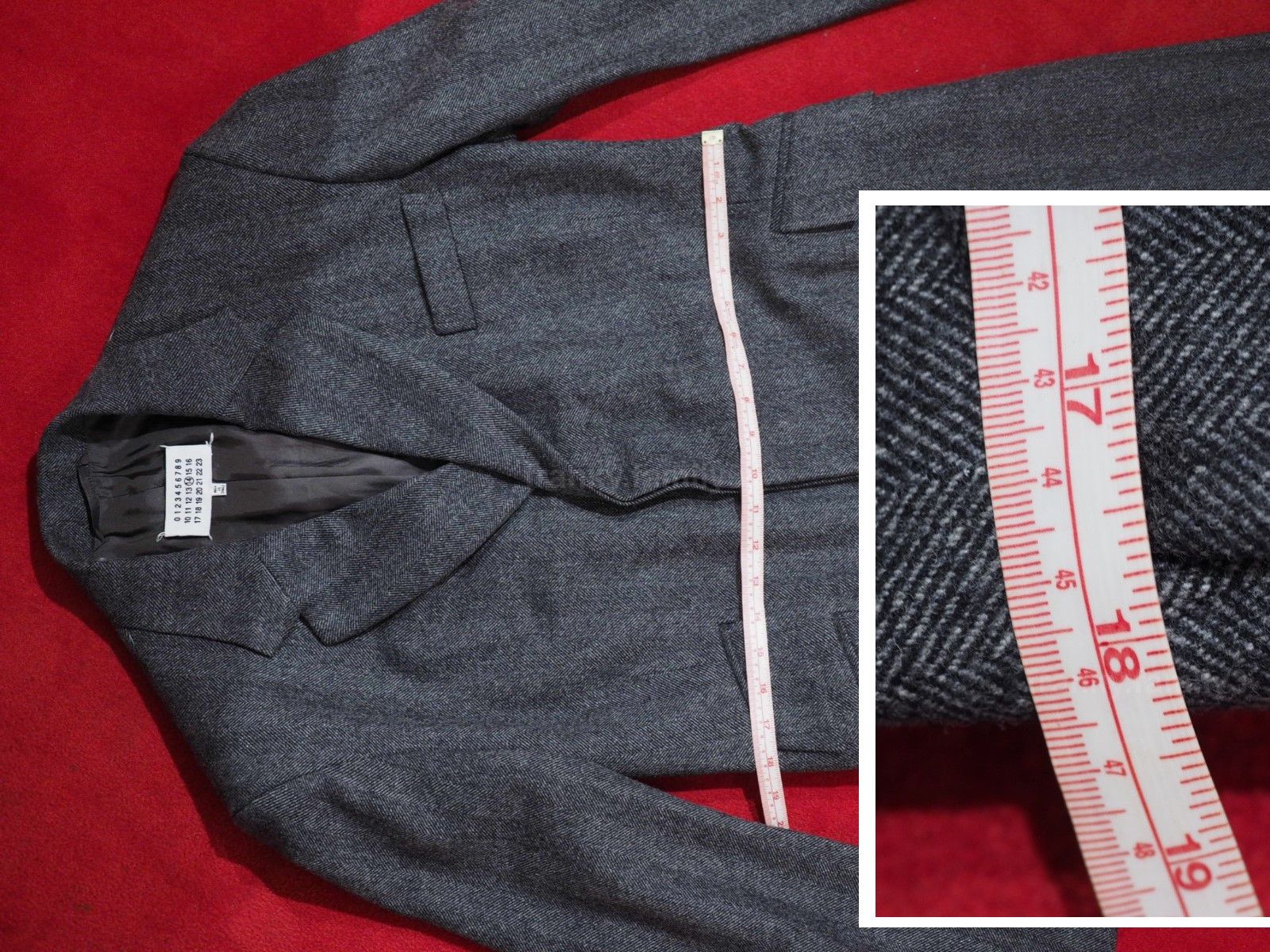 Maison Margiela coat margiela Herringbone gray hide button Size US M / EU 48-50 / 2 - 15 Thumbnail