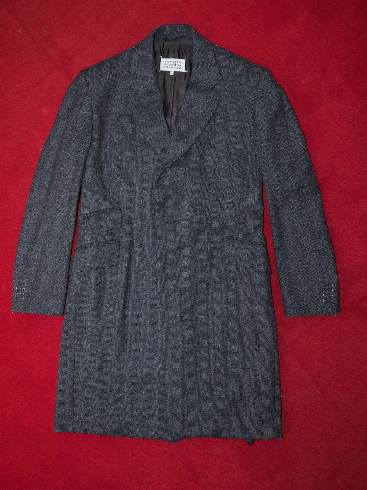 Maison Margiela coat margiela Herringbone gray hide button Size US M / EU 48-50 / 2 - 12 Thumbnail