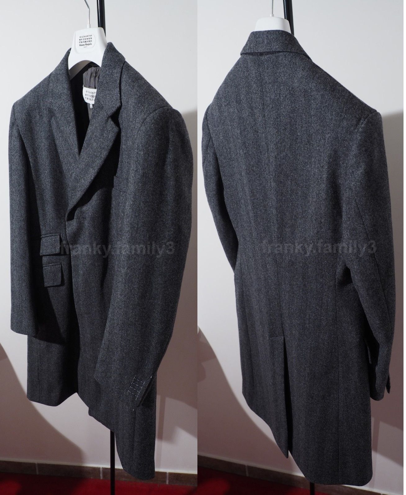 Maison Margiela coat margiela Herringbone gray hide button Size US M / EU 48-50 / 2 - 7 Thumbnail