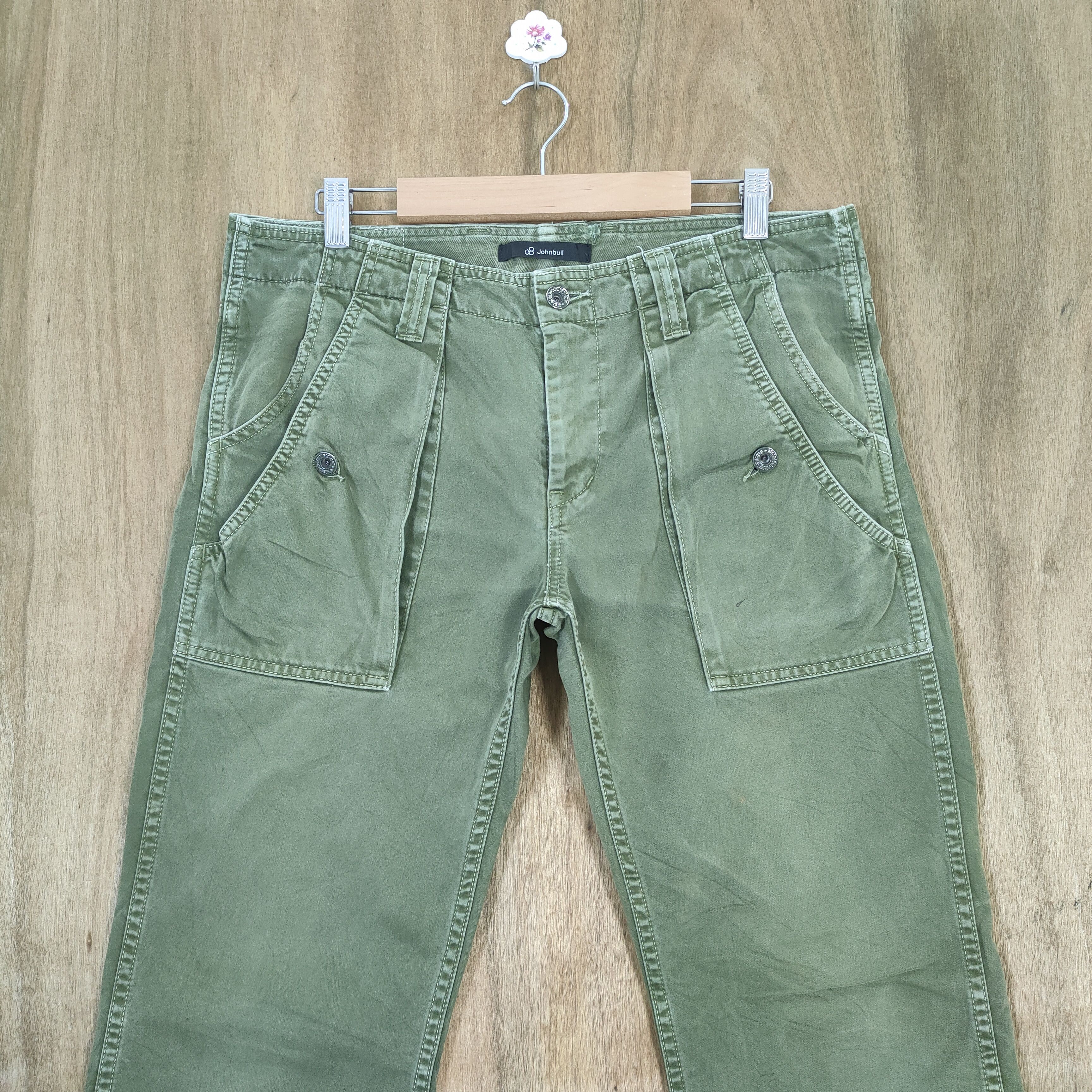 Japanese Brand VINTAGE JOHN BULL FADED CARGO PANTS Size US 34 / EU 50 - 2 Thumbnail