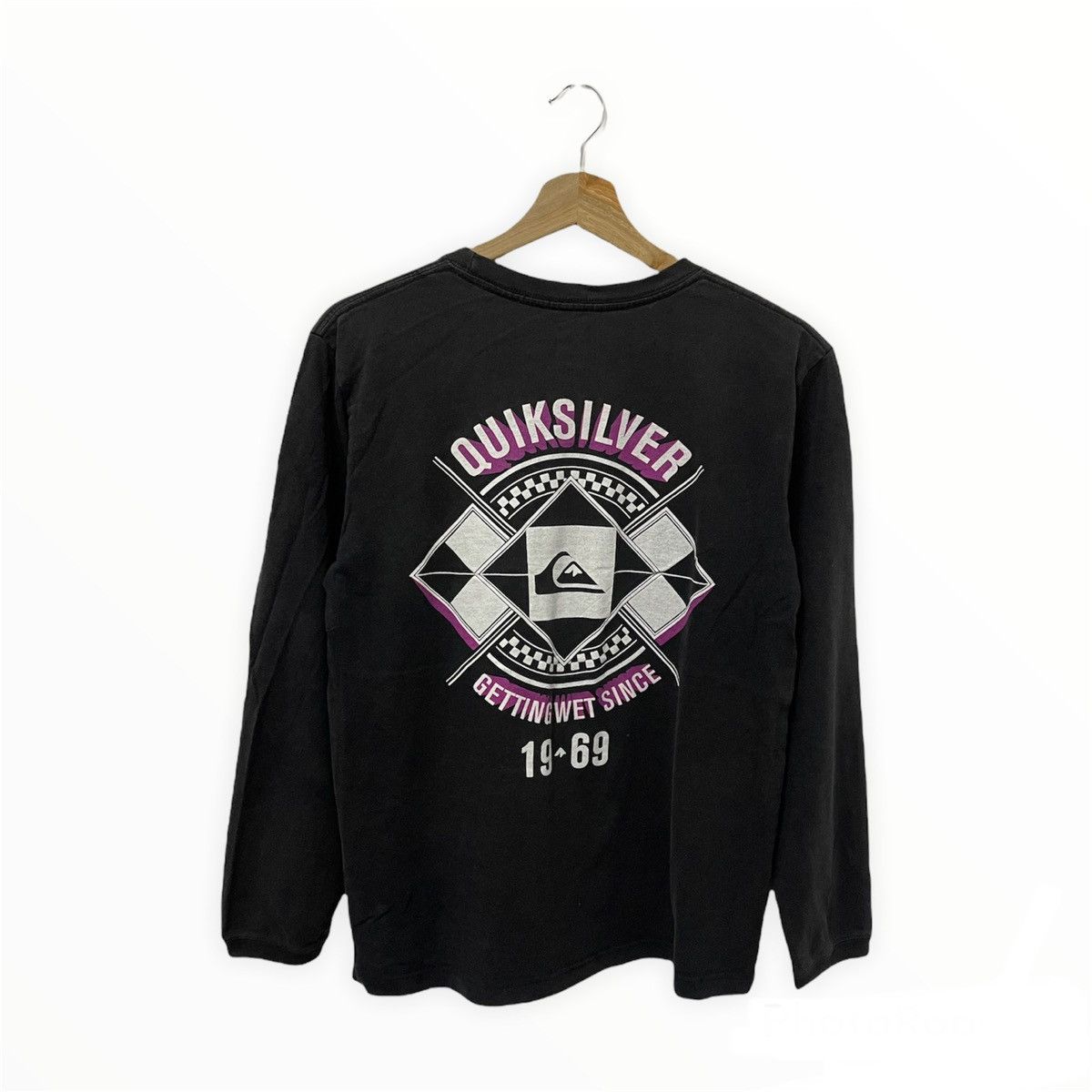 Japanese Brand × Quiksilver × Vintage Vintage Quiksilver Spell Out Printed Crewneck Longsleeve Size US S / EU 44-46 / 1 - 1 Thumbnail