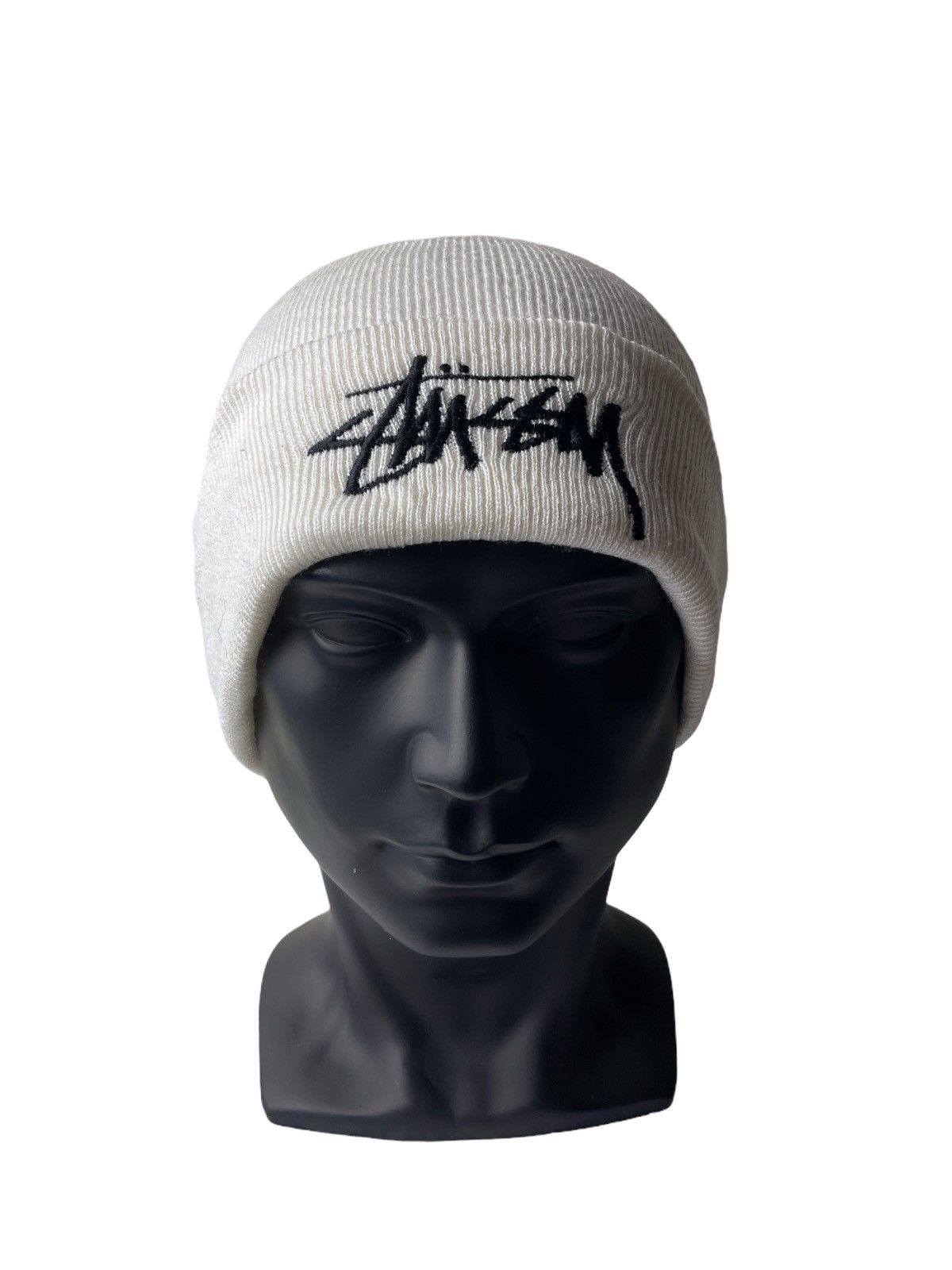 Stussy Stussy Big Logo Embroidery Beanie Hat Size ONE SIZE - 2 Thumbnail